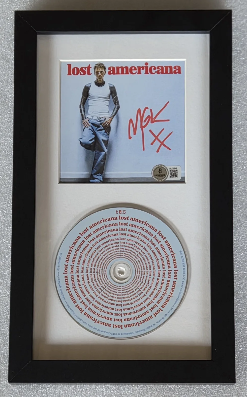 MGK CD DISPLAY BECKETT BAS AUTOGRAPHED CERTIFIED COA SIGNED MACHINE GUN KELLY, image 2