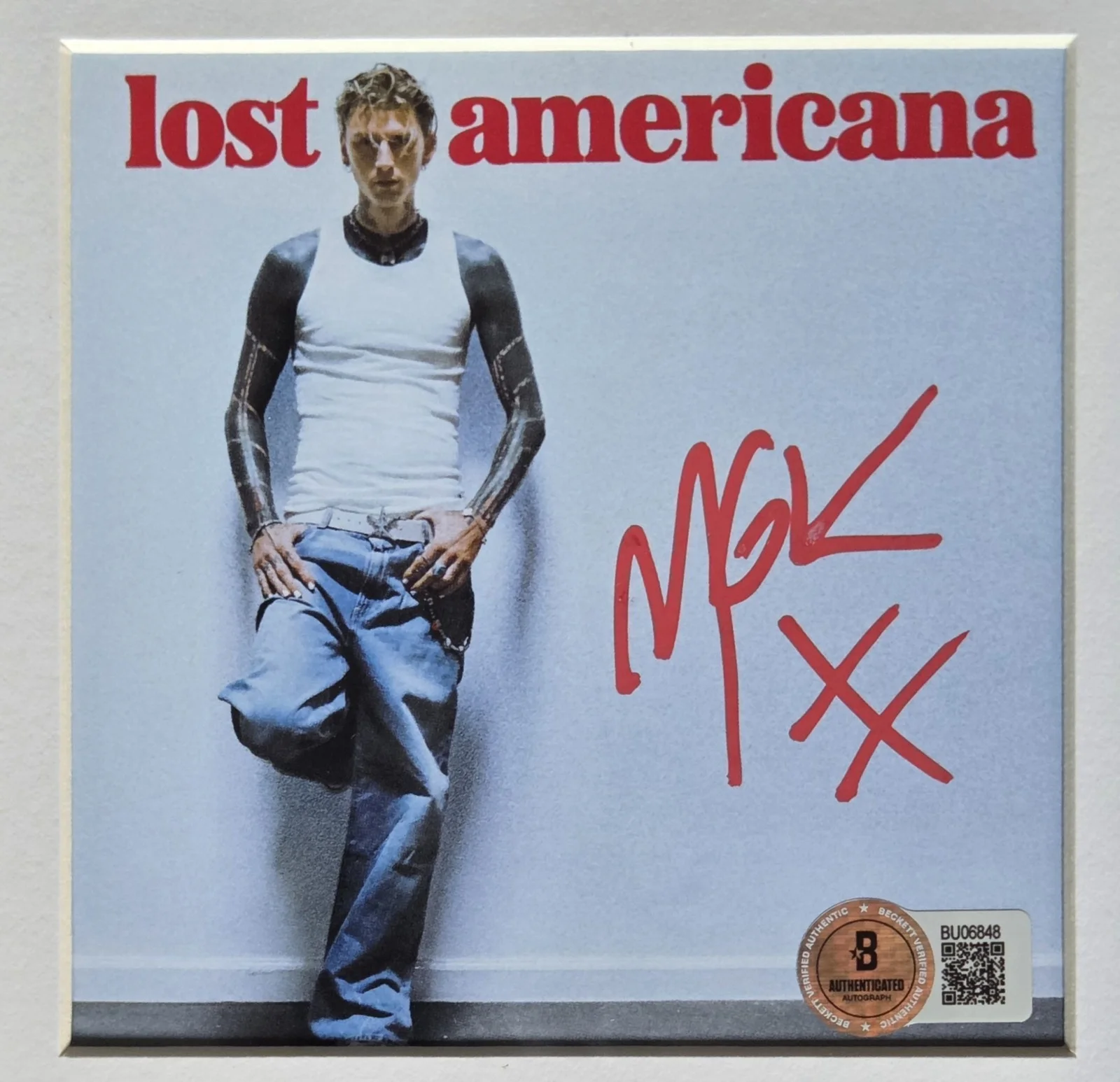 MGK CD DISPLAY BECKETT BAS AUTOGRAPHED CERTIFIED COA SIGNED MACHINE GUN KELLY, image 3