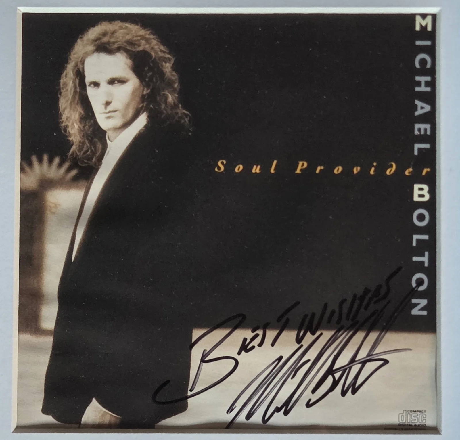 MICHAEL BOLTON CD DISPLAY AUTOGRAPHED BECKETT BAS COA SIGNED SOUL PRESENT GIFT, image 4