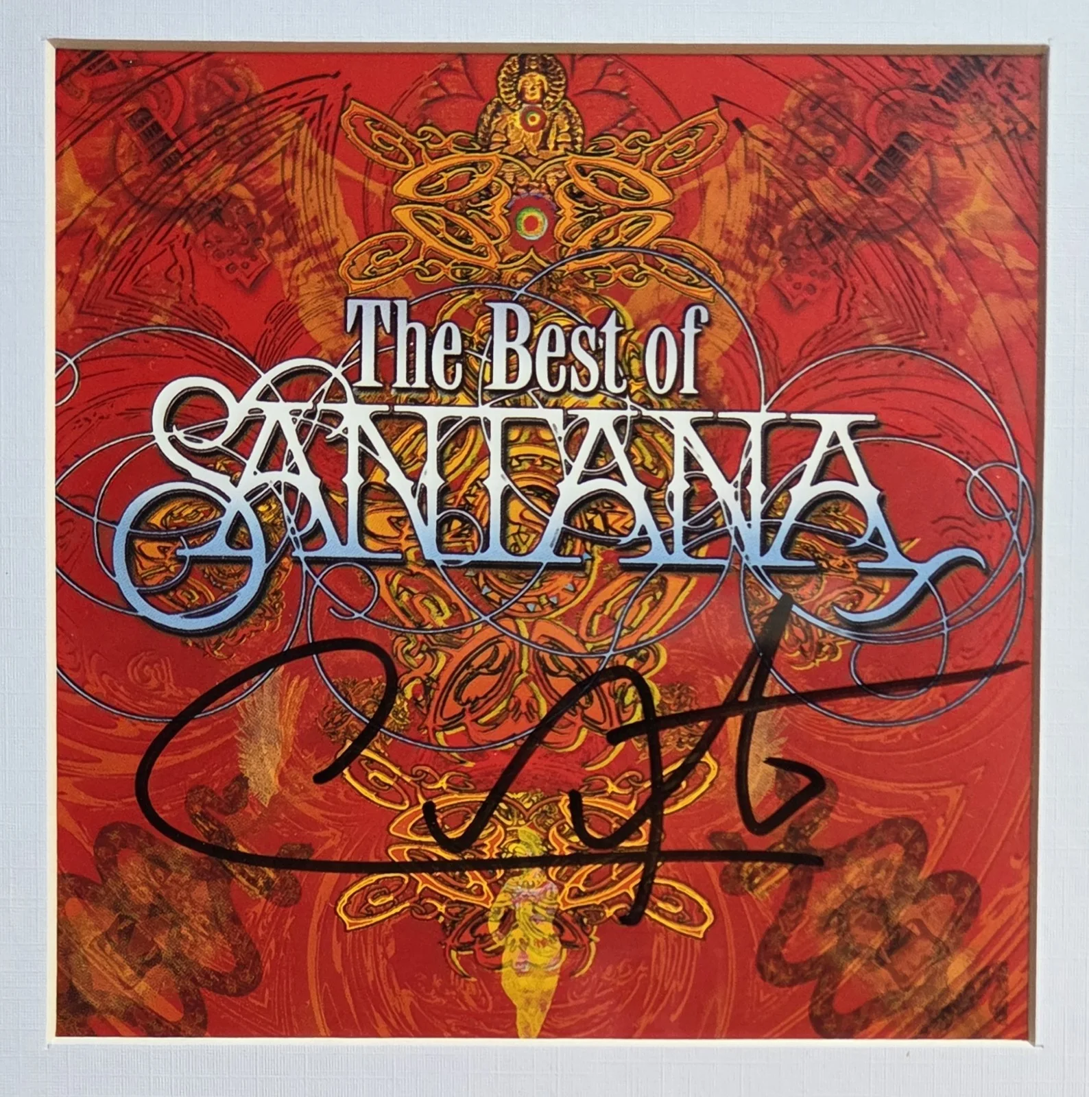 CARLOS SANTANA DISPLAY AUTOGRAPHED BECKETT BAS LOA COA SIGNED BAND PRESENT GIFT, image 3