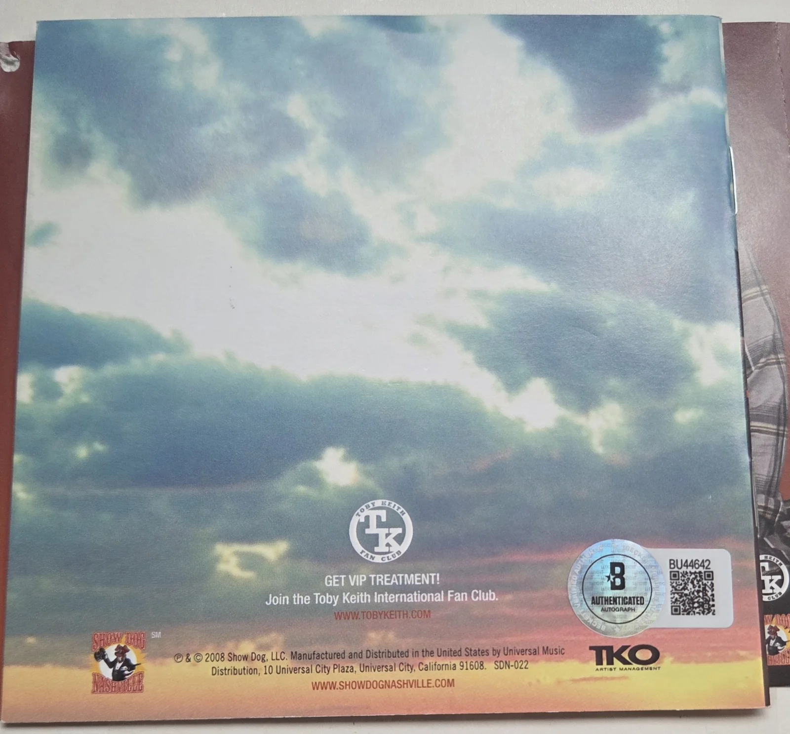 TOBY KEITH CD DISPLAY AUTOGRAPHED BECKETT BAS COA COUNTRY SIGNED PRESENT GIFT, image 5