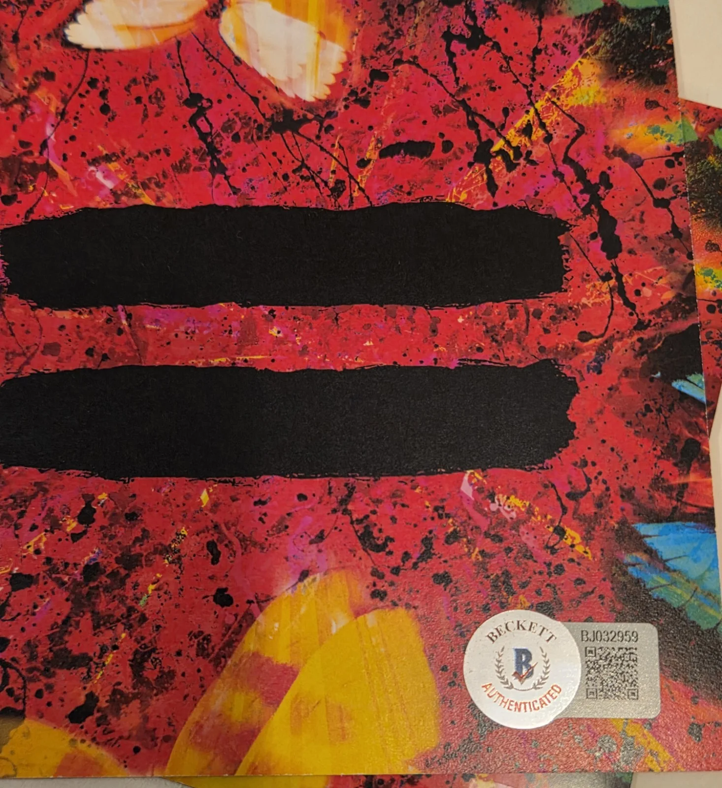 ED SHEERAN CD DISPLAY AUTOGRAPHED BECKETT BAS COA SIGNED POP MUSIC SINGER CERT, image 3