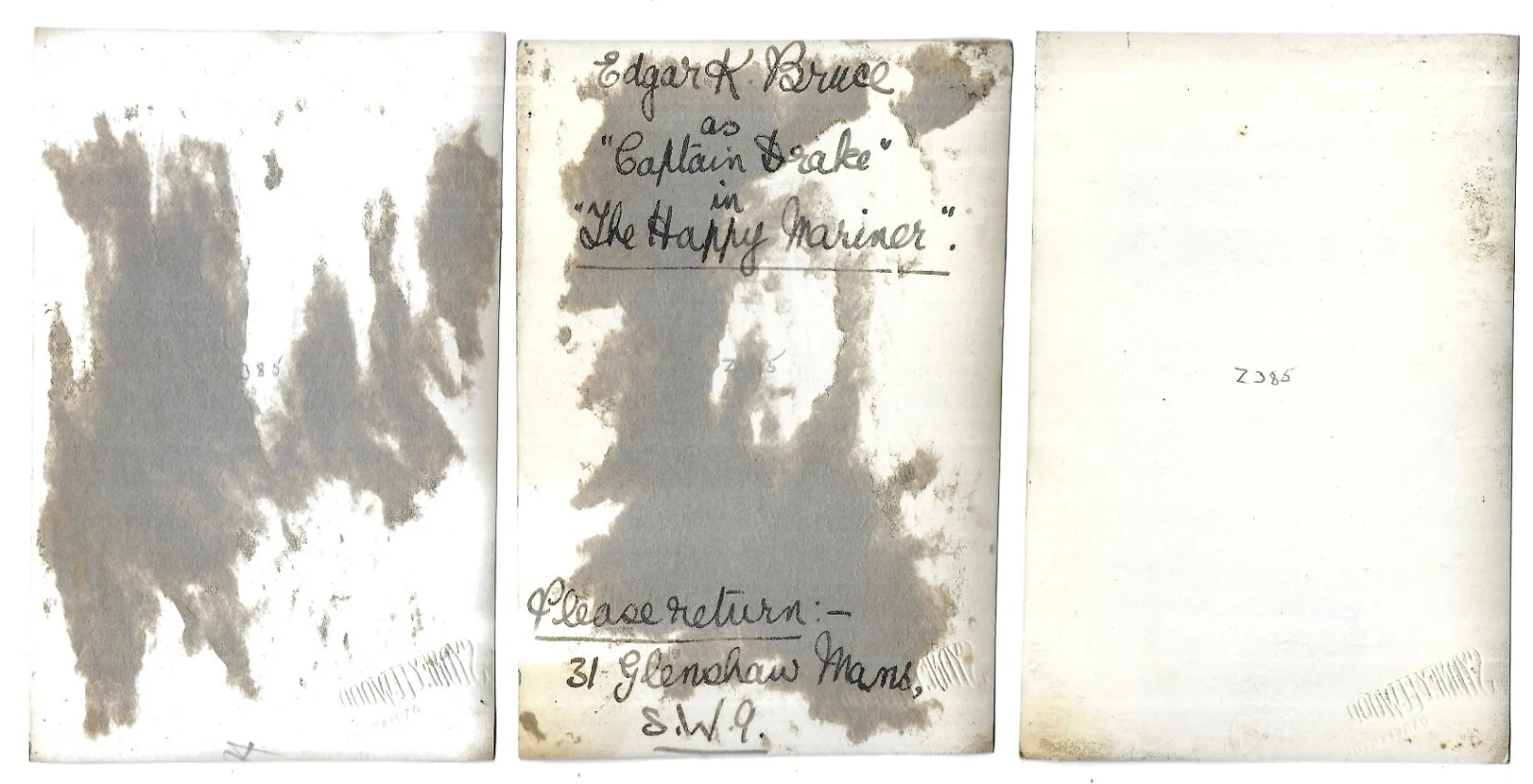 Photo Postcards British Actor Edgar K Bruce Captain Drake The Happy Mariner, image 5