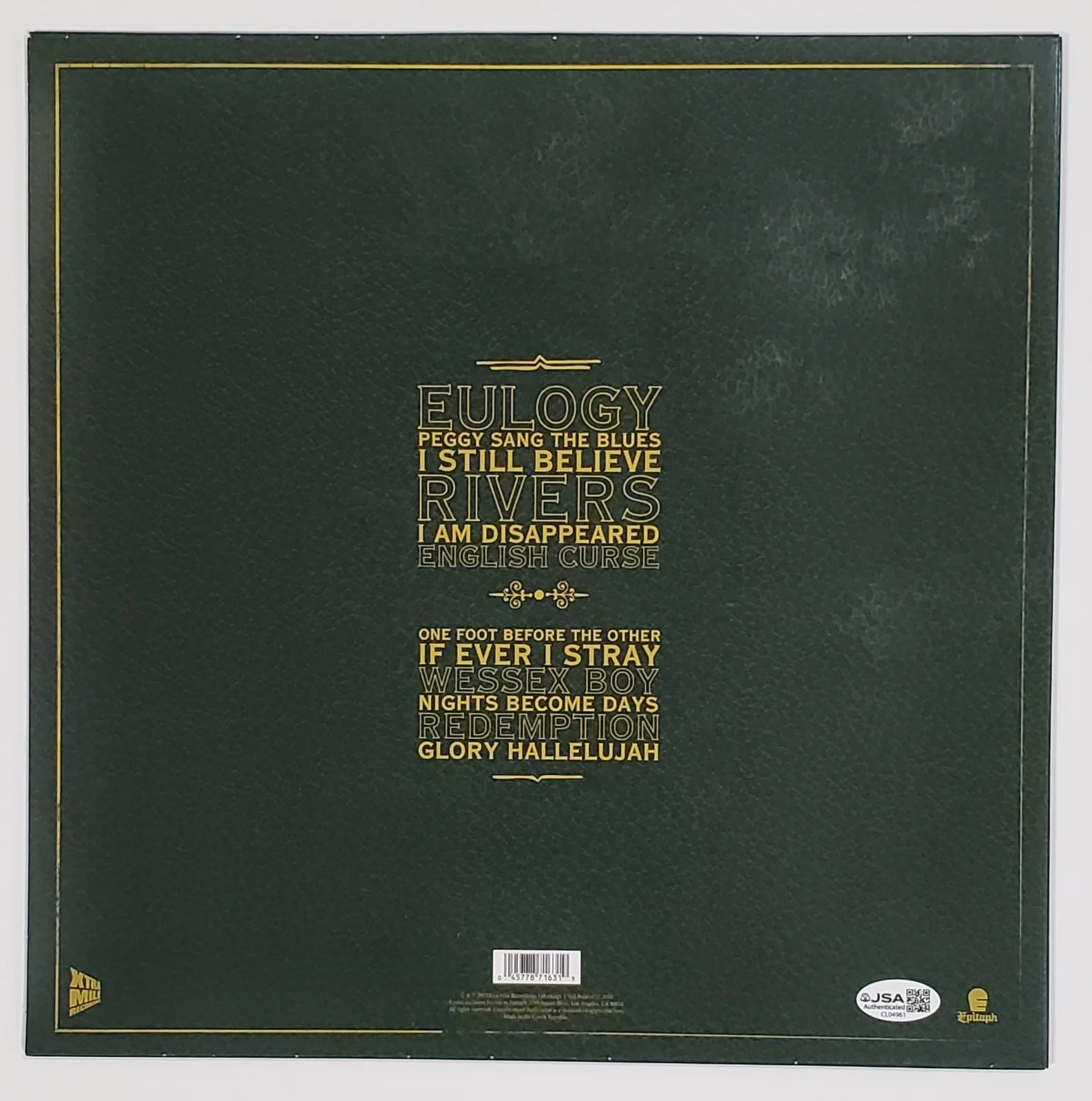FRANK TURNER SIGNED ENGLAND KEEP MY BONES VINYL LP RECORD ALBUM W/ JSA CERT, image 2