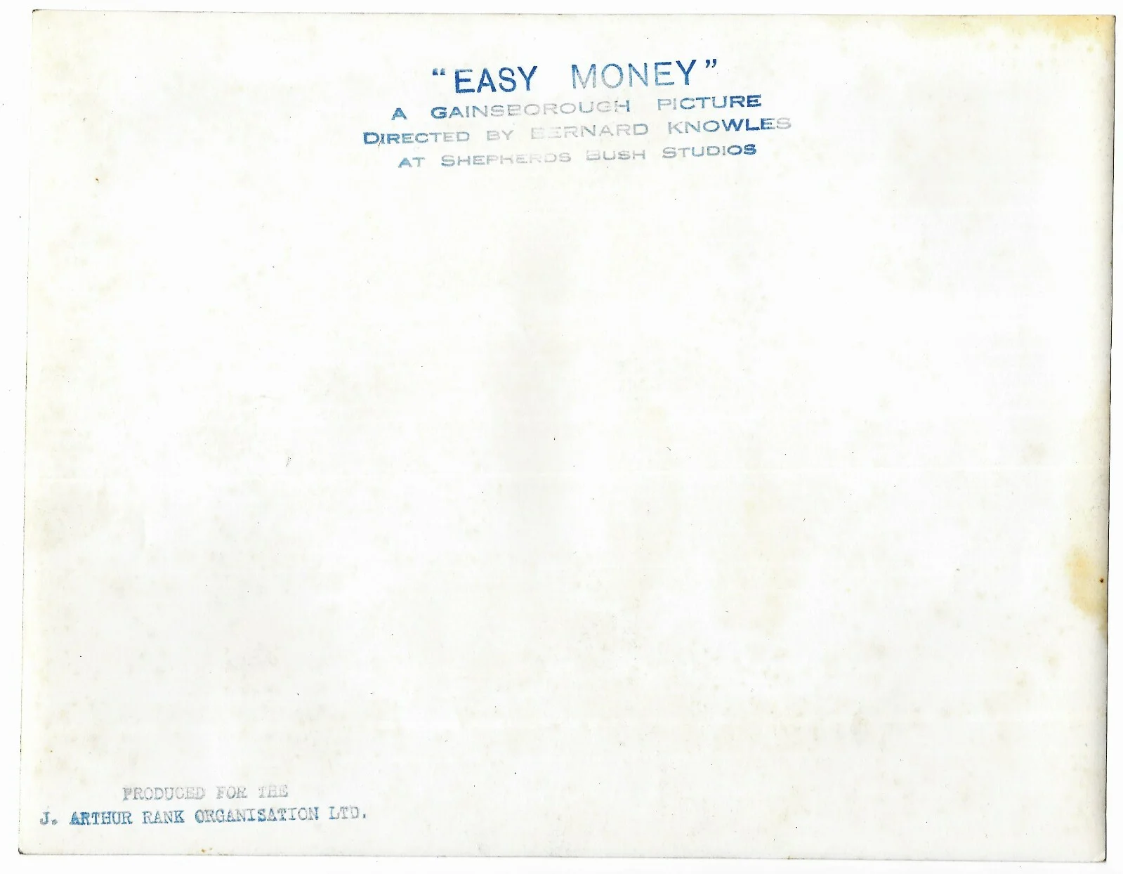 Vintage J.A Rank Movie Photo Easy Money Jack Warner & Jack Watling Film 1948, изображение 3