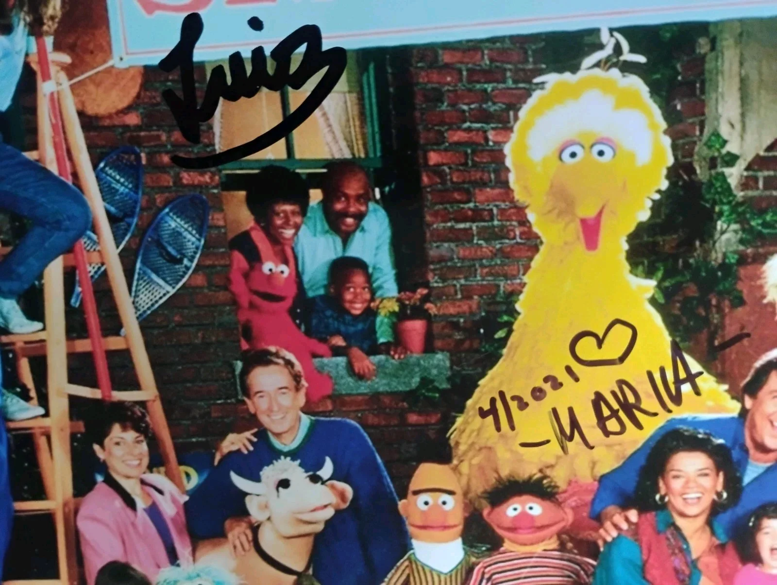 Sonia marzano Emilio delgado — SESAME STREET MARIA SONIA MARZANO RIP LUIS EMILIO DELGADO DUAL SIGNED 8X10 PHOTO, изображение 2
