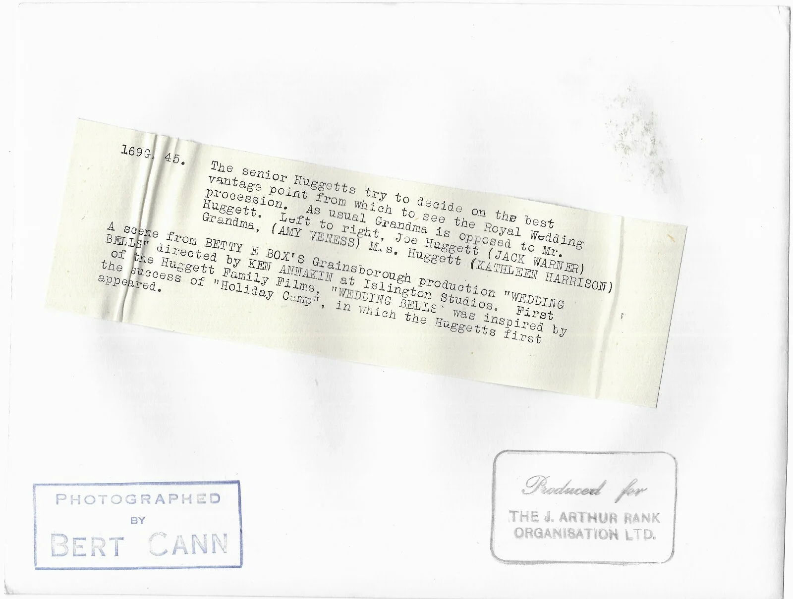Rank Movie Studio Photo Huggetts Jack Warner Kathleen Harrison Amy Veness 1948, image 3