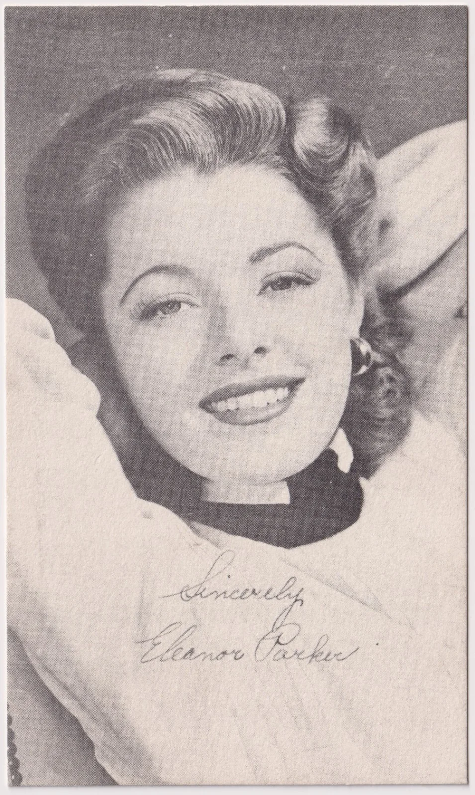 Eleanor Parker Actress Photo Warner Bros Studio Reply Card Facsimile Autograph, image 2