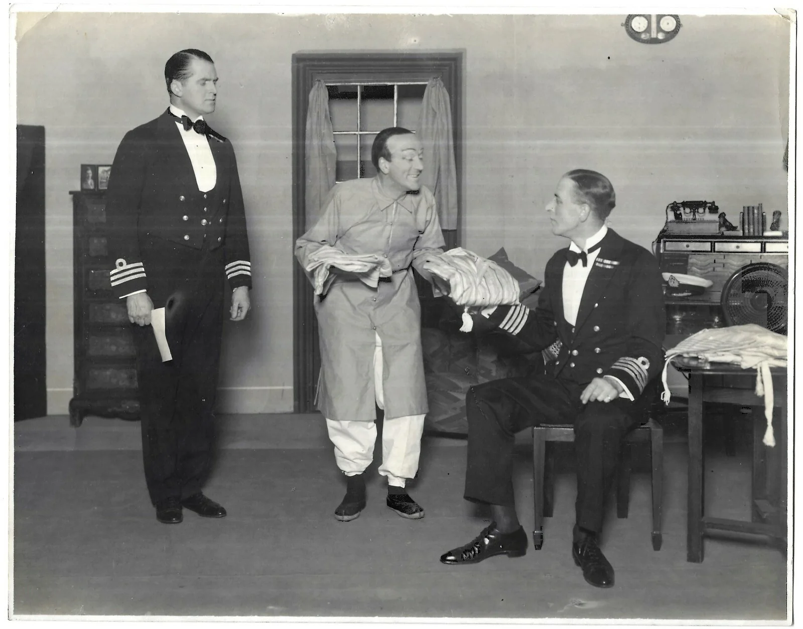 British Actor Jack Warner Press Photo Theatre Scene Military Uniforms 1940s, изображение 2