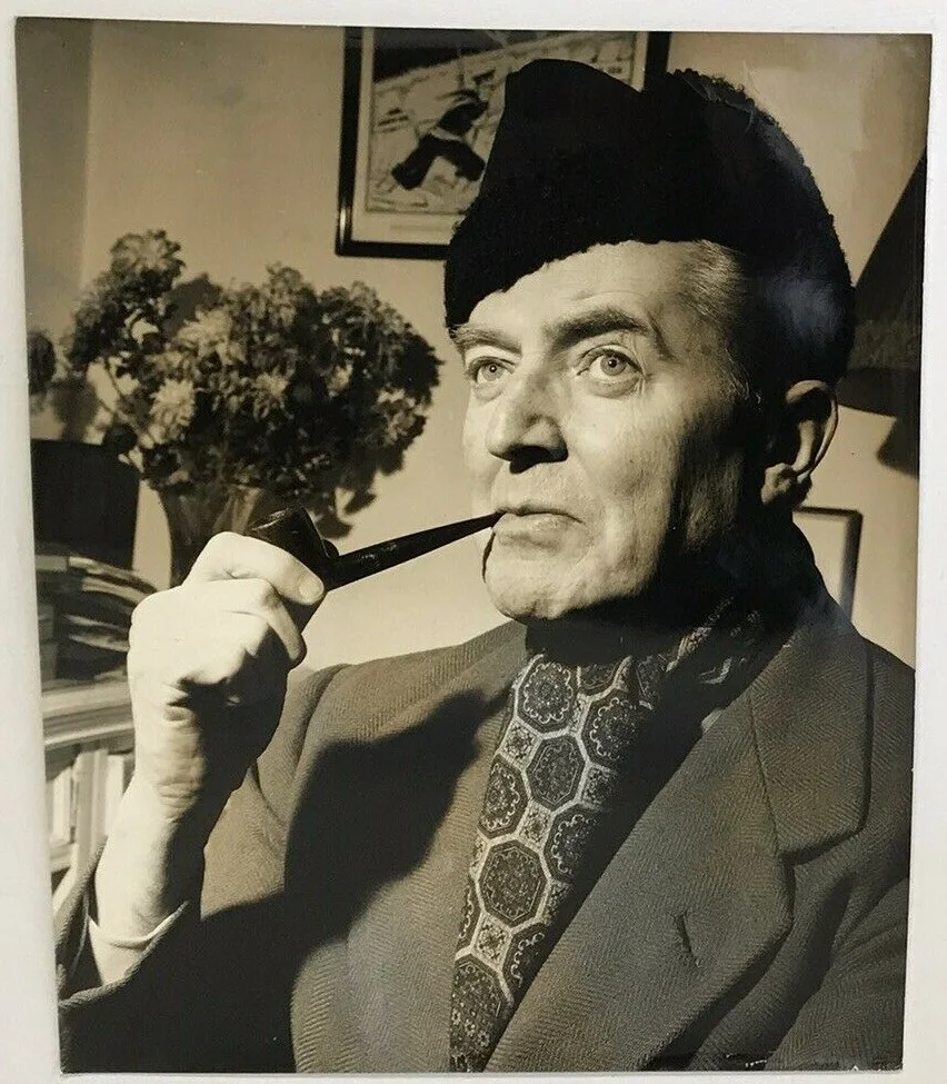Vintage Large Press Photo British Actor Jack Warner Smoking Pipe Hat 1963, image 2