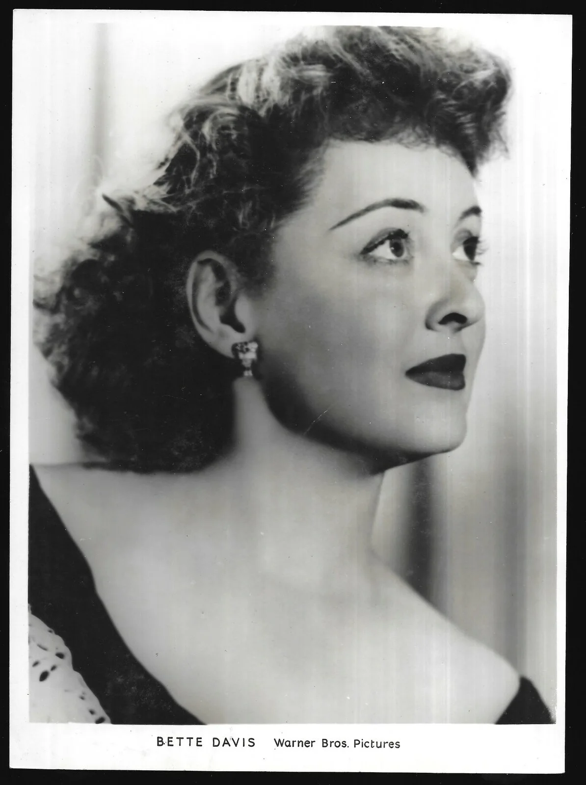 Vintage Bette Davis Press Photo Warner Bros Beautiful Actress, image 2