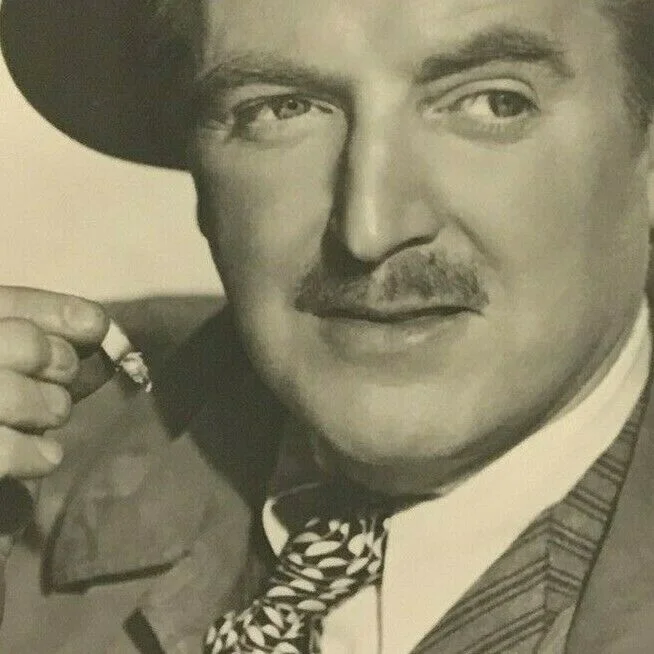 Matte Photo Jack Warner English Actor Cigarette Hat 12" x 10", image 3