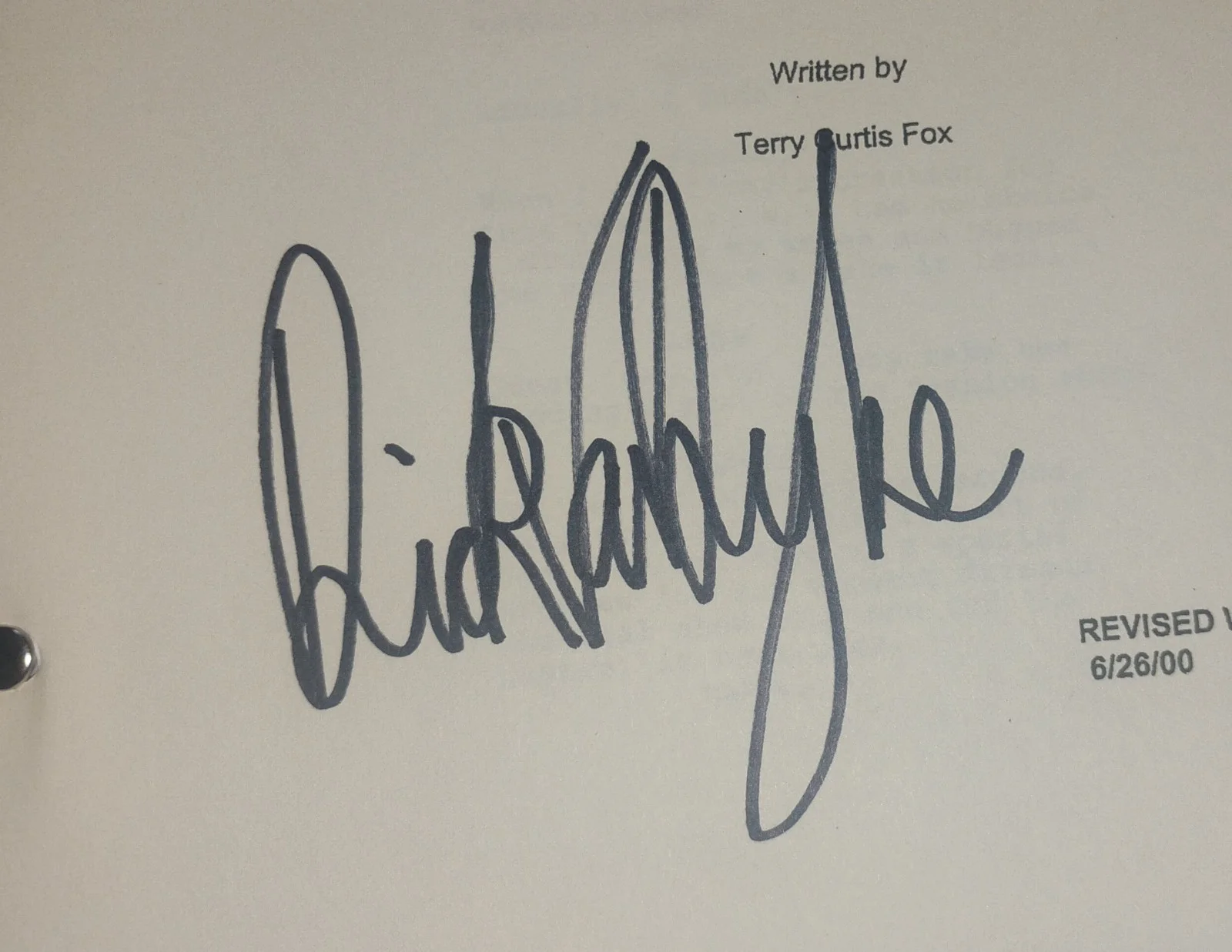 Dick Van Dyke Hand Signed Autograph Diagnosis Murder Script COA - NO US TARIFFS, image 3