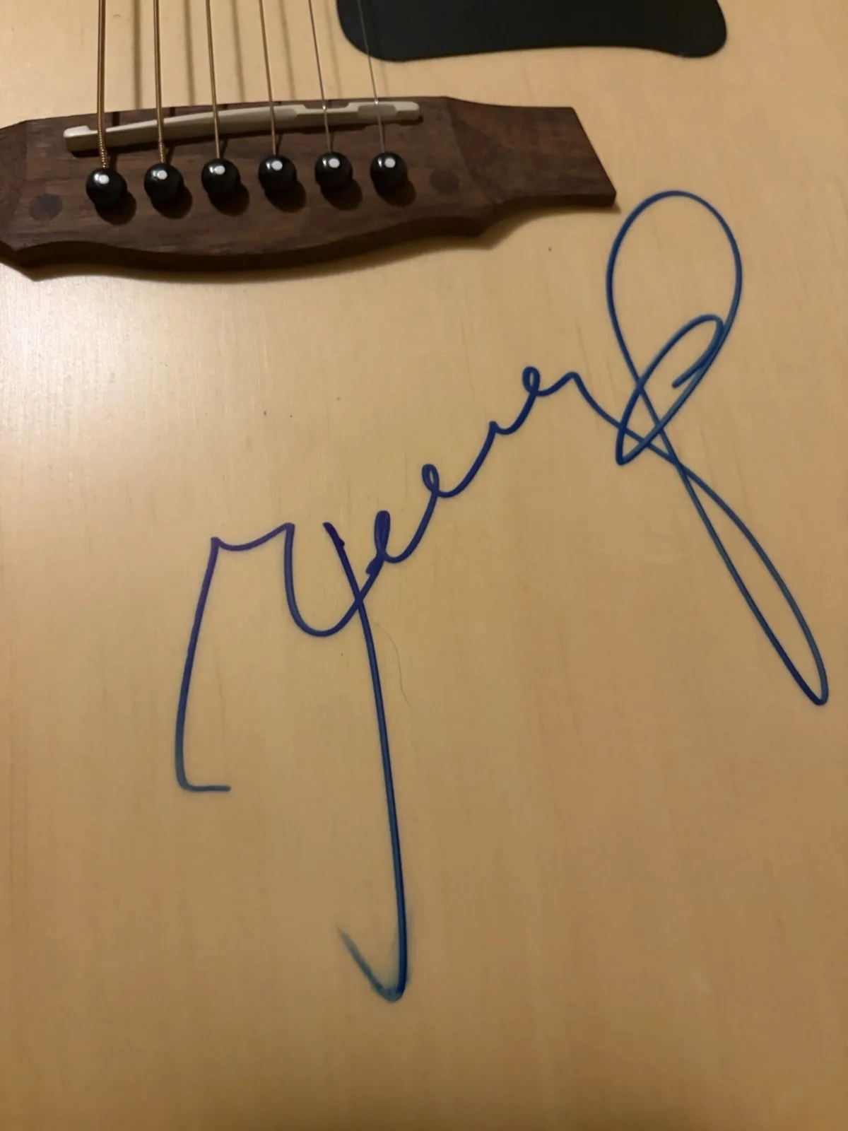 JOHN COUGAR MELLENCAMP SIGNED ACOUSTIC GUITAR w/ JSA Coa Autograph, image 2