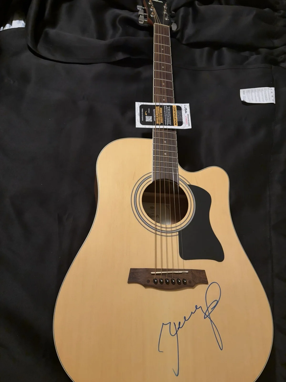 JOHN COUGAR MELLENCAMP SIGNED ACOUSTIC GUITAR w/ JSA Coa Autograph, image 3