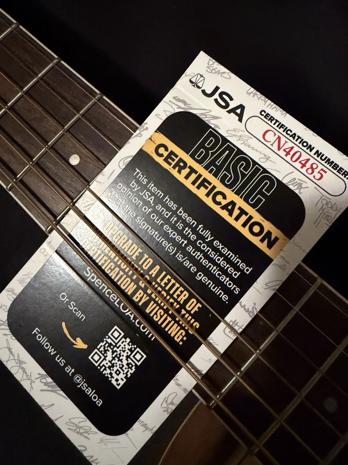 JOHN COUGAR MELLENCAMP SIGNED ACOUSTIC GUITAR w/ JSA Coa Autograph, image 4