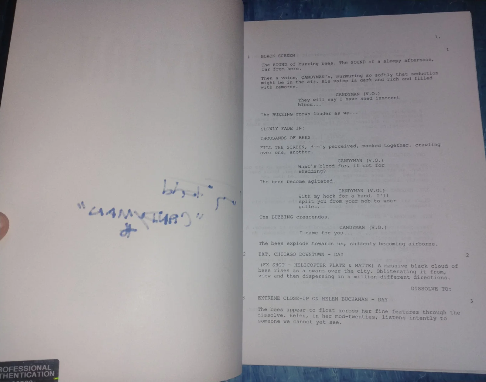 Tony Todd & Clive Barker Hand Signed Candyman Script COA - NO US TARIFFS, image 5