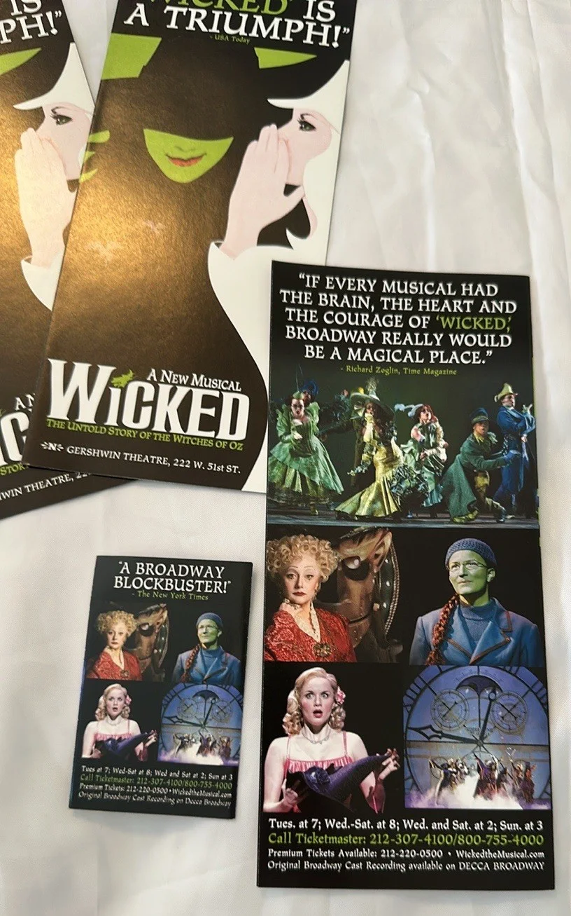 Wicked Playbill 5 Flyers Broadway Musical Lot Set, image 5