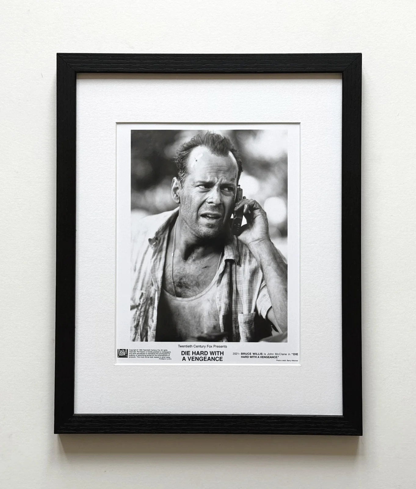 Die Hard With A Vengeance Photo Original 8x10 Inch B&W Press Still: Framed, image 2