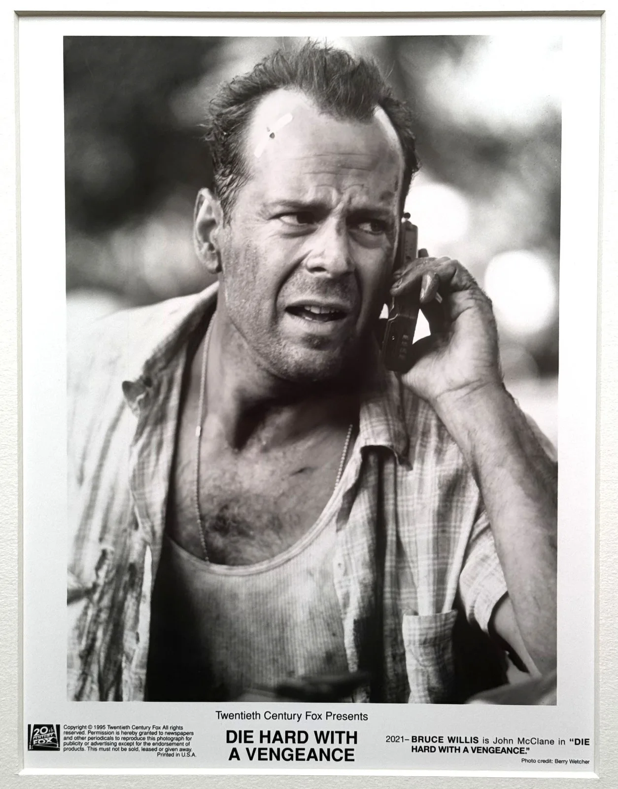 Die Hard With A Vengeance Photo Original 8x10 Inch B&W Press Still: Framed, image 3