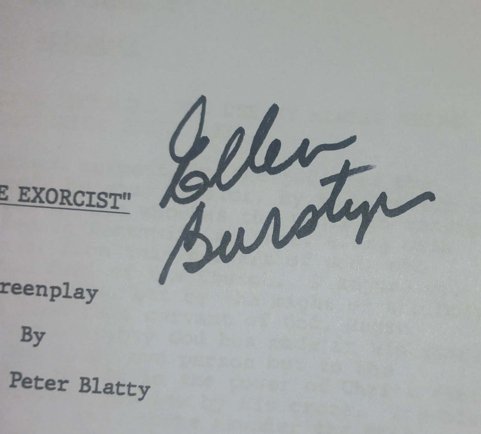 The Exorcist 3x Cast Hand Signed Script COA Ellen Burstyn NO US TARIFFS, image 3
