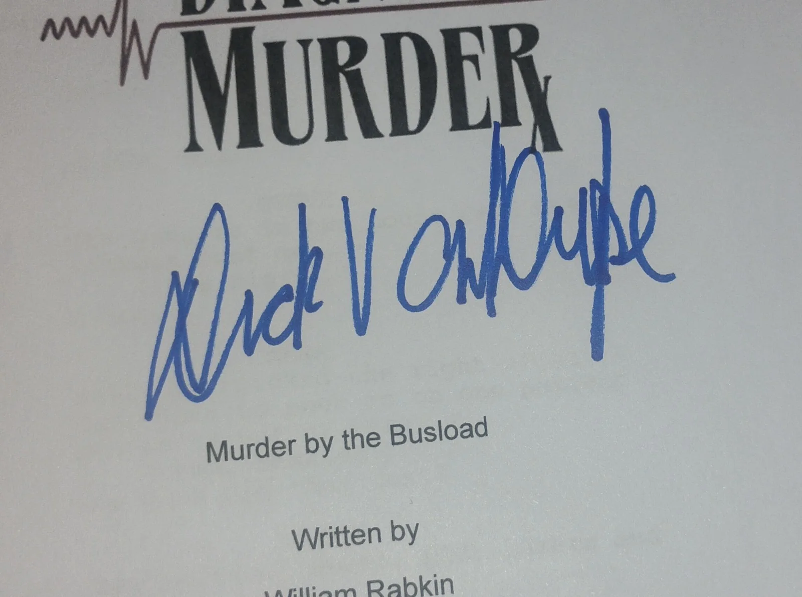 Dick Van Dyke Hand Signed Autograph Diagnosis Murder Script COA - NO US TARIFFS, image 3