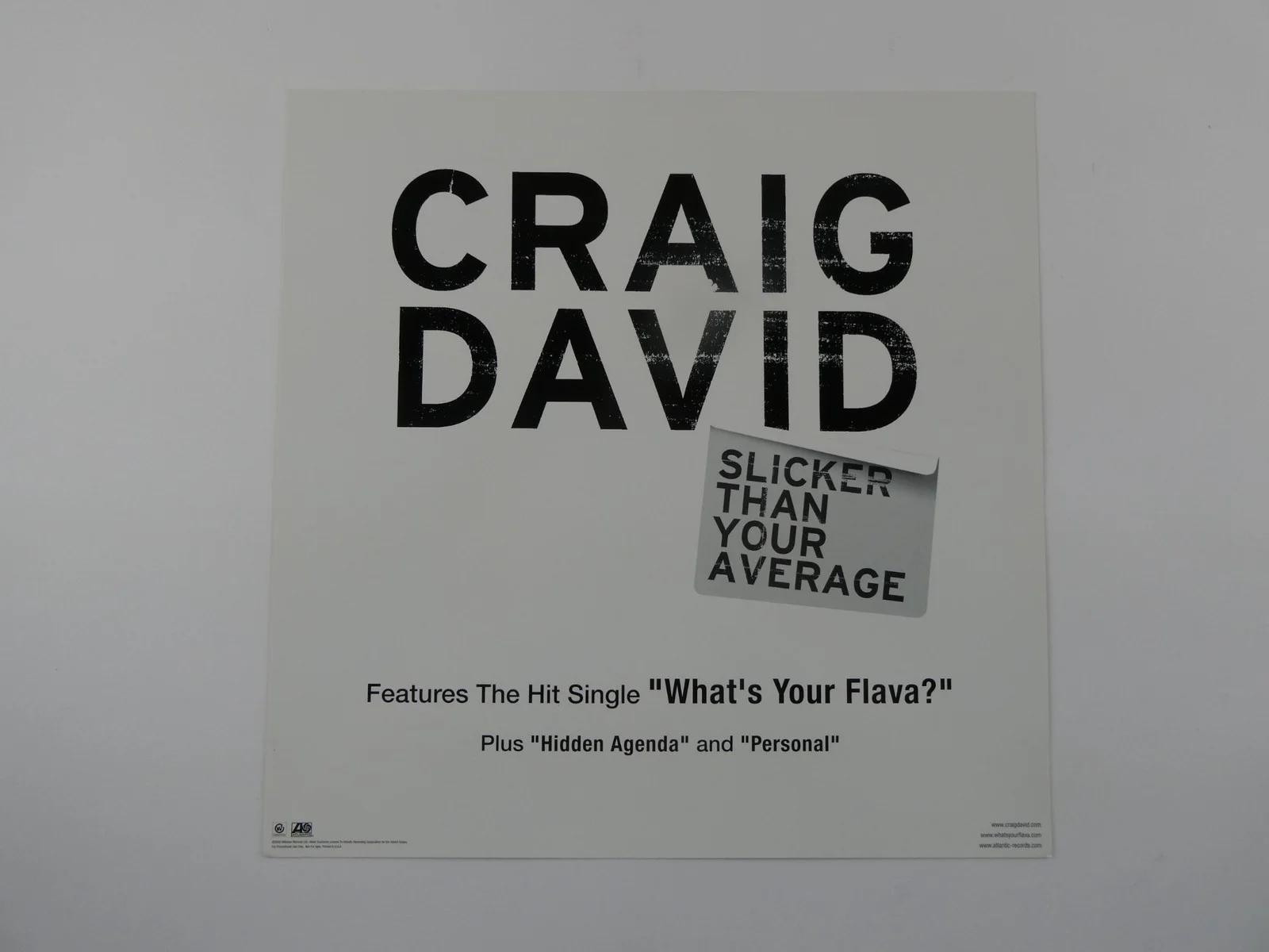 Craig David Signed Album Flat 12x12 Slicker Than Your Average Autographed, image 3