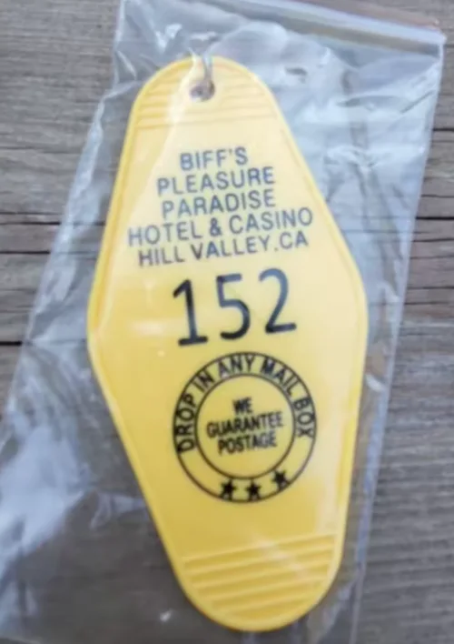 Biffs Pleasure Palace Back to Future Keyring, image 3