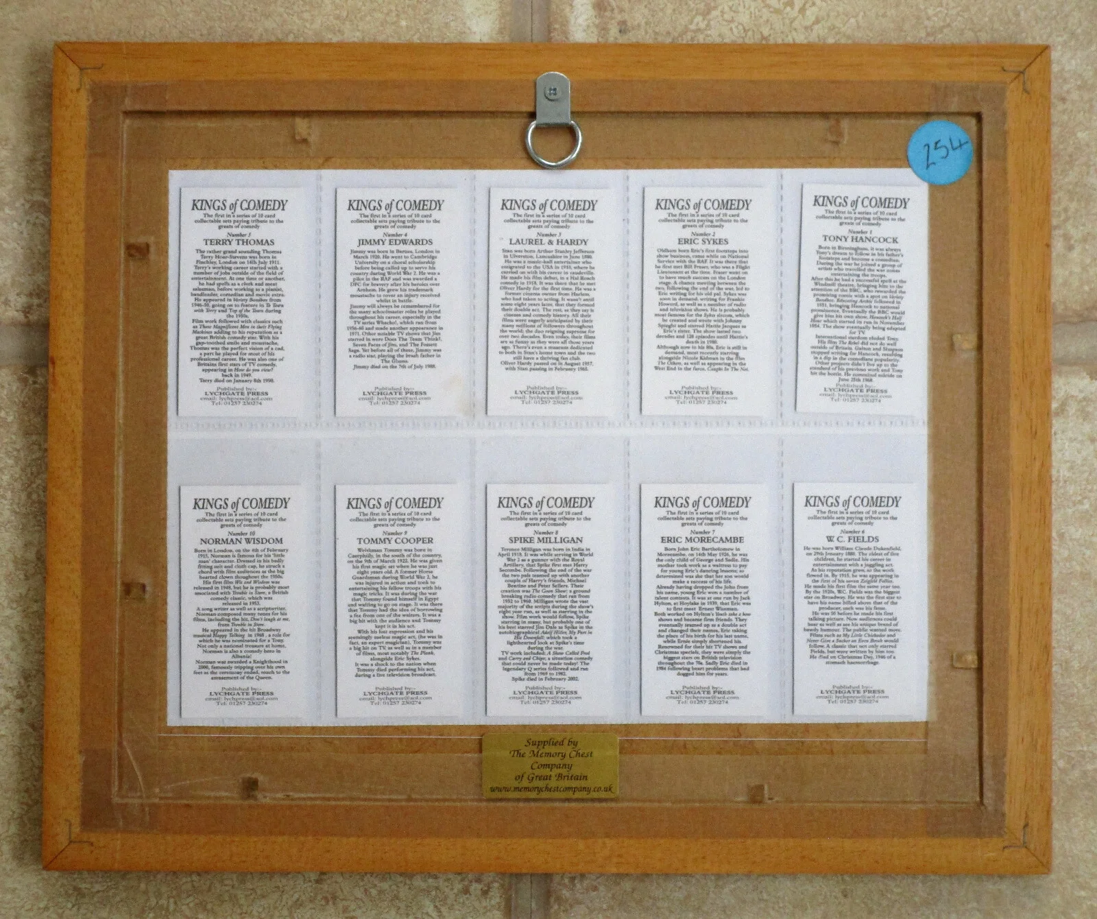 LYCHGATE FRAMED SET OF TEN 2005 TRADE CARDS KINGS OF COMEDY PRICED TO CLEAR !, изображение 4