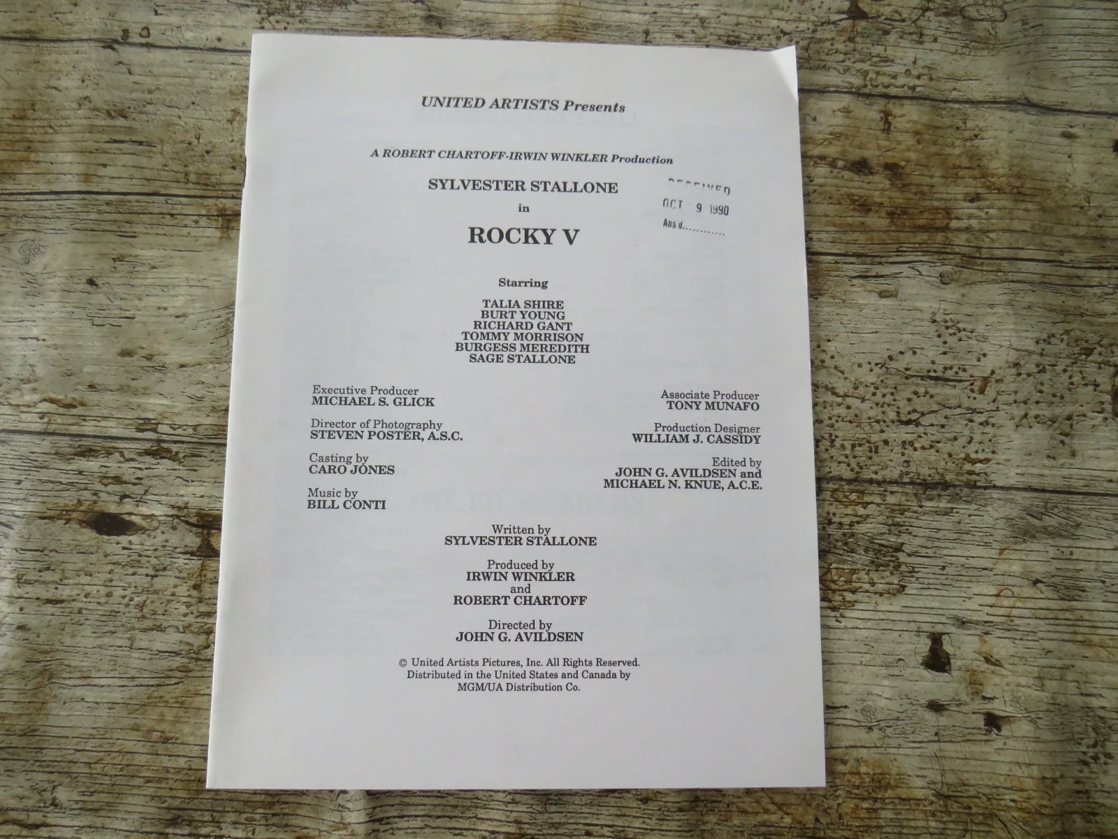 ROCKY V ( 5 ) ORIGINAL 1990 CINEMA FILM PRESS KIT Sylvester Stallone 6 PHOTOS, изображение 3