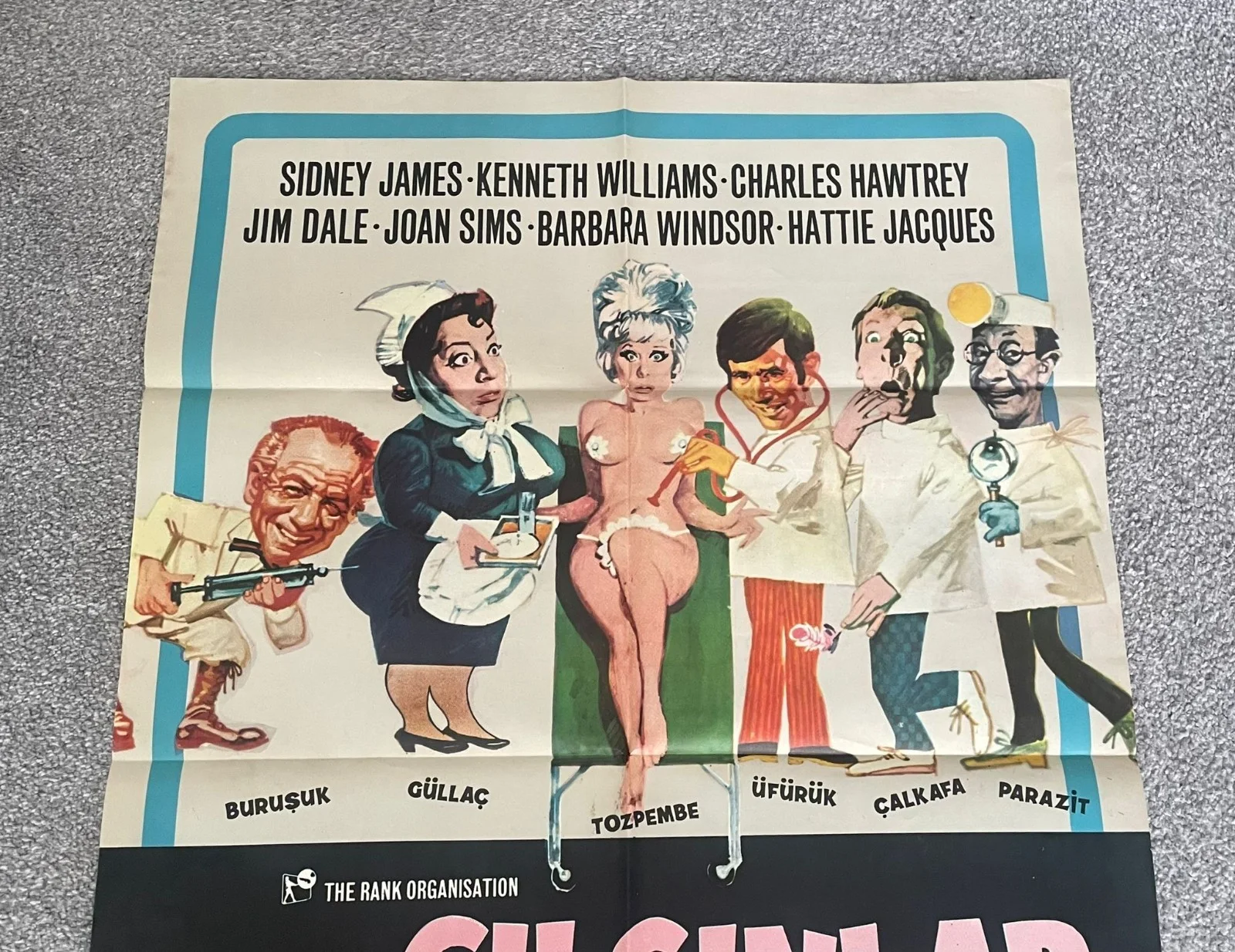 A very Rare original Turkish One Sheet Film Poster for CARRY ON AGAIN DOCTOR, изображение 2