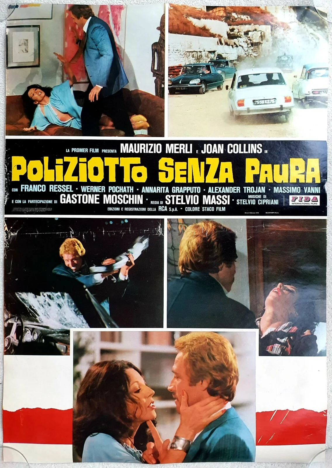 SET OF 8 ORIGINAL 1978 ITALIAN FOTOBUSTA POSTERS - MAURIZIO MERLI - JOAN COLLINS, изображение 2
