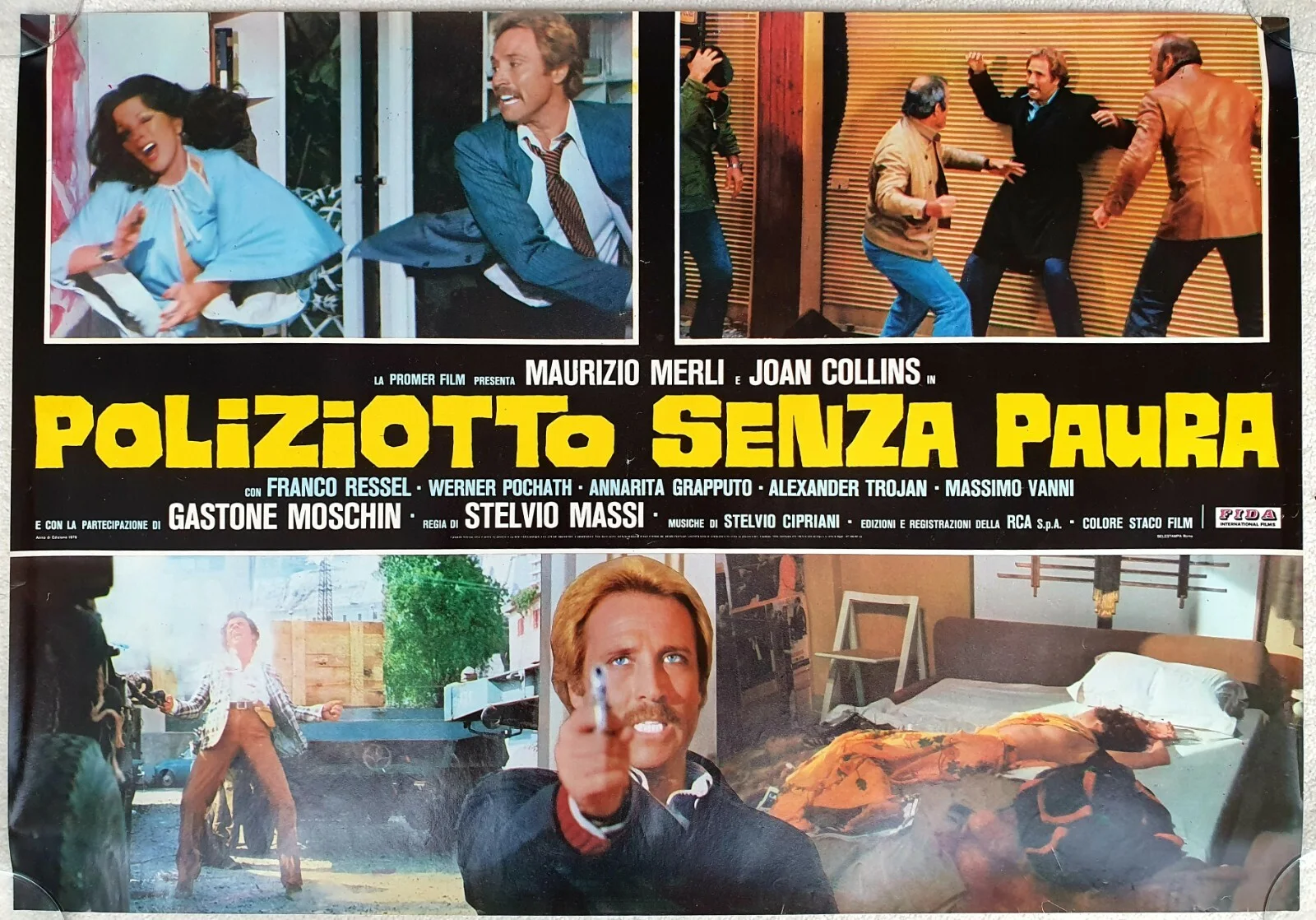 SET OF 8 ORIGINAL 1978 ITALIAN FOTOBUSTA POSTERS - MAURIZIO MERLI - JOAN COLLINS, изображение 4