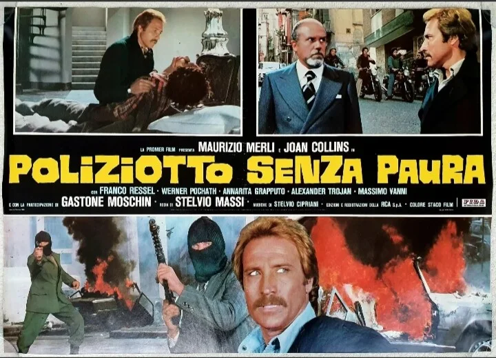 SET OF 8 ORIGINAL 1978 ITALIAN FOTOBUSTA POSTERS - MAURIZIO MERLI - JOAN COLLINS, изображение 5