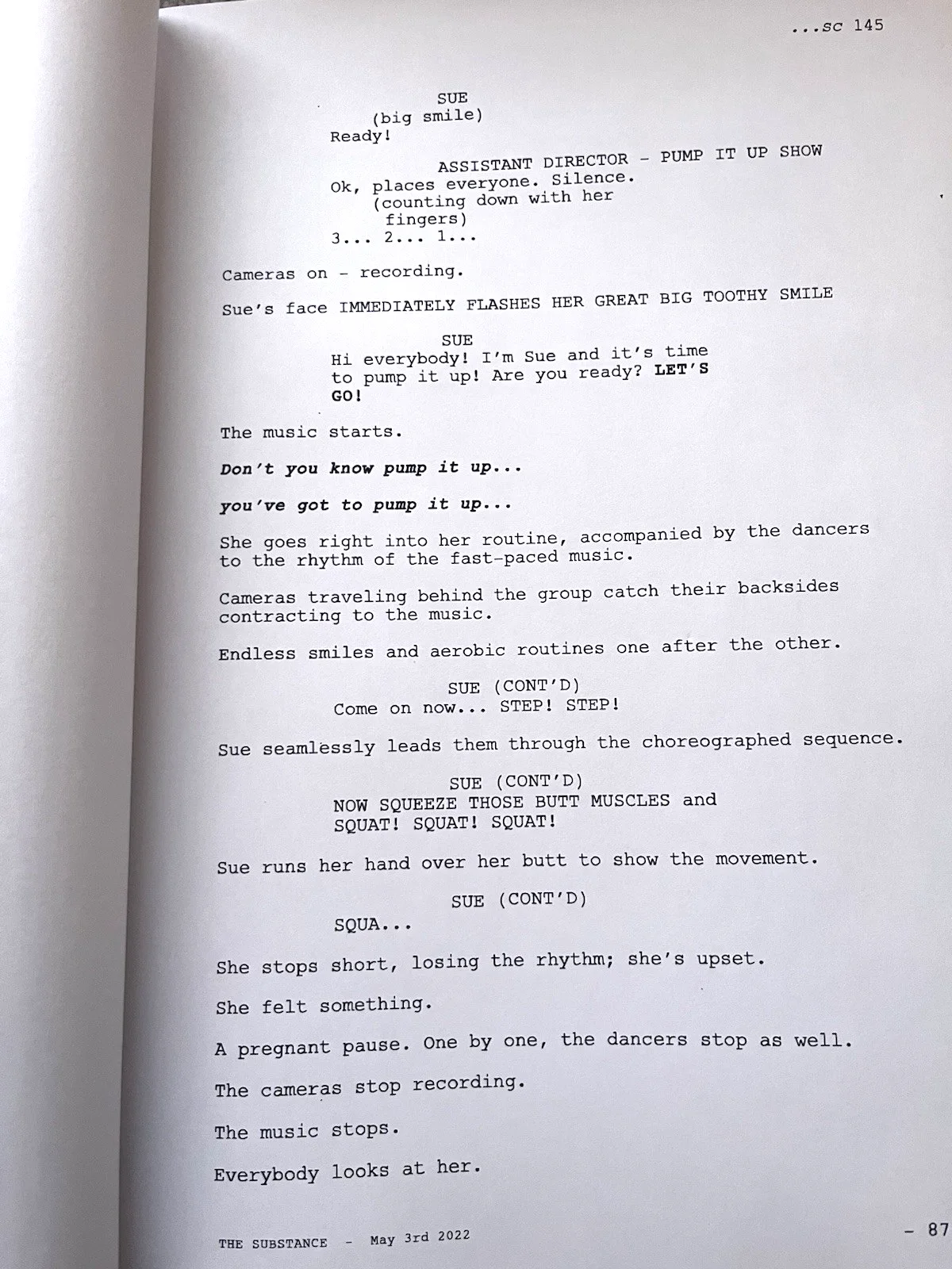 The Substance Film Screenplay / Script. Demi Moore, Dennis Quaid., image 2