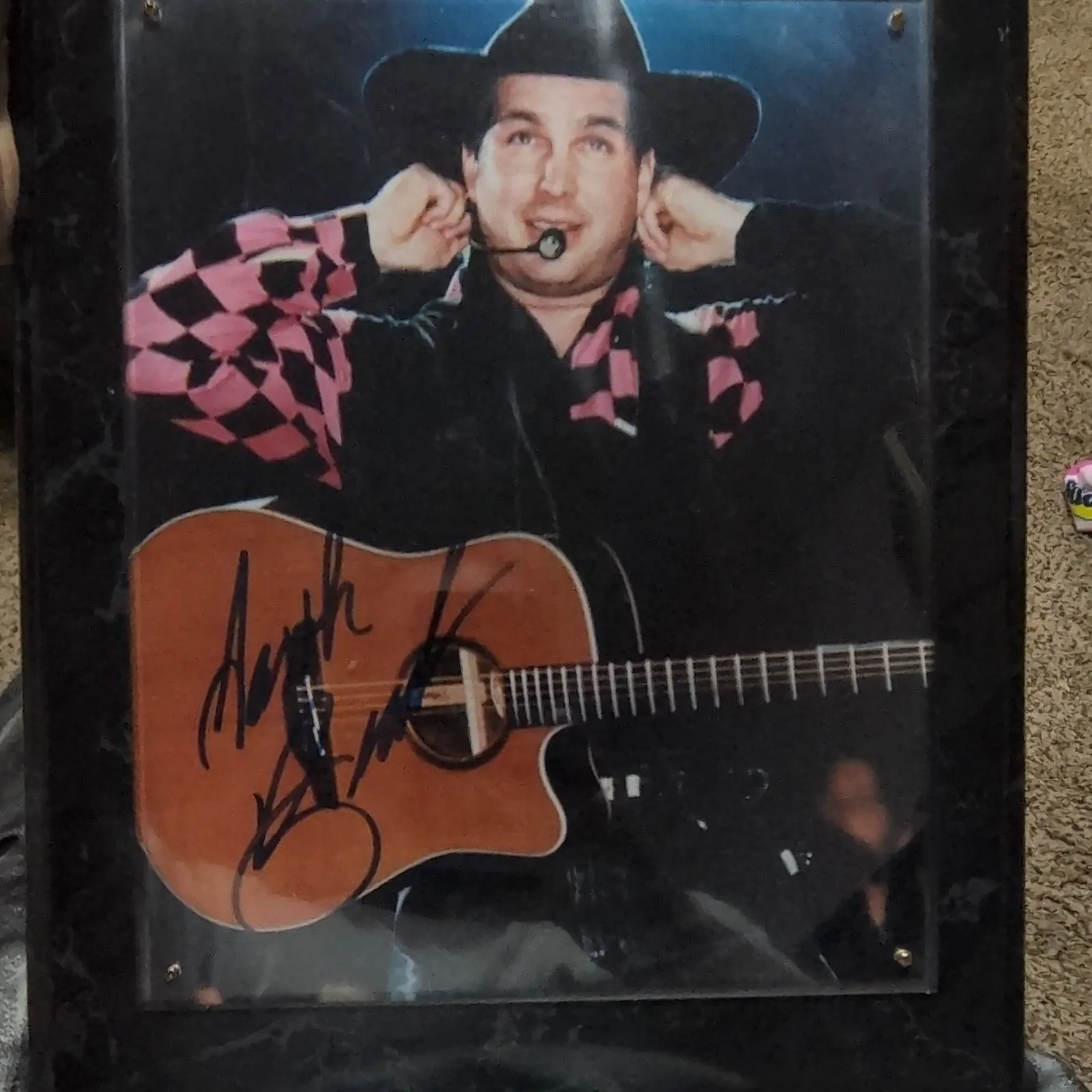 Signed Framed Autographed Country Musician Photo w/ Guitar - Original, image 4