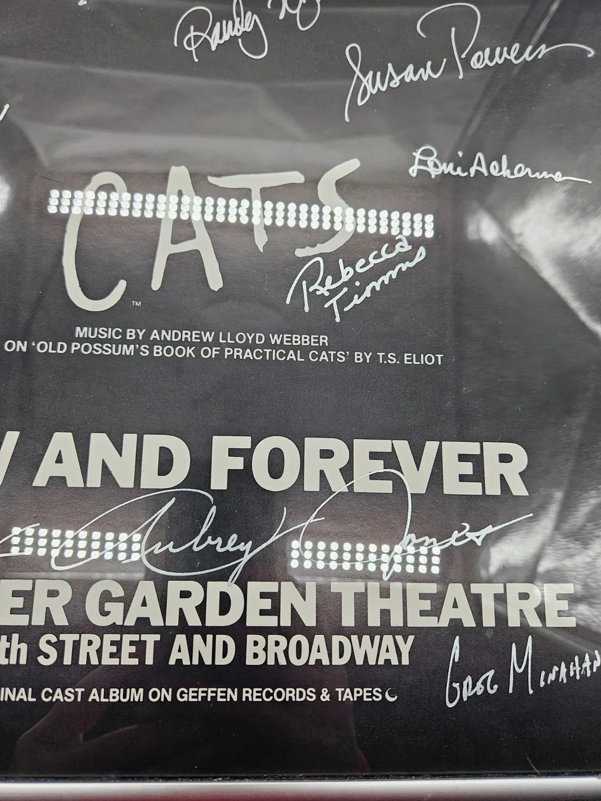 CATS Best Musical 1983 Original Broadway Poster Signed Autographed, image 4