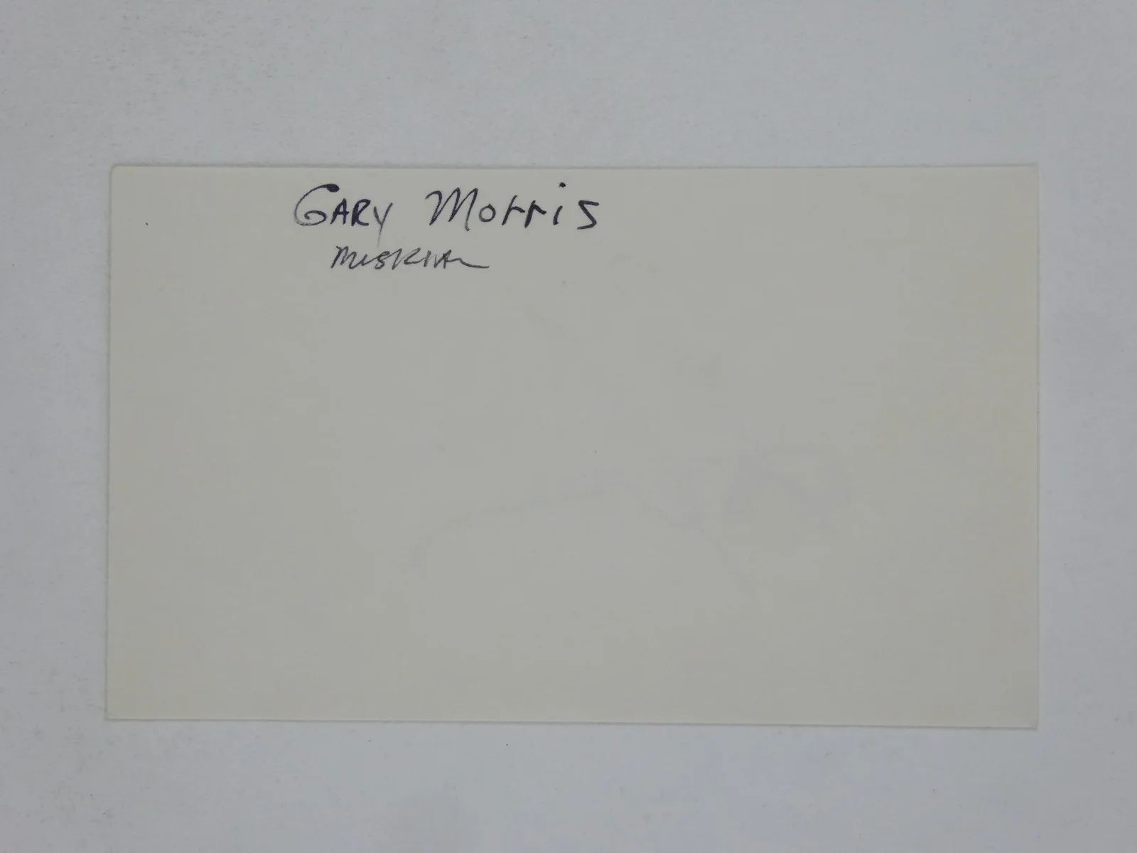 Gary Morris Hand Signed Autographed 3x5 Index Card Country Music Singer Actor, изображение 2