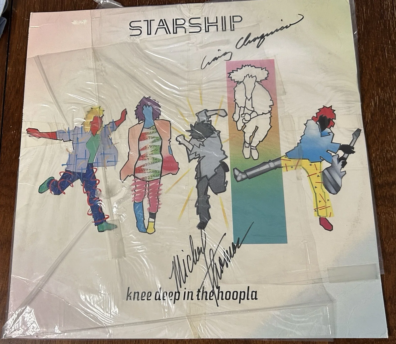 Starship Signed Knee Deep In The Hoopla LP Tour Program Ticket Vintage T-Shirts, image 2