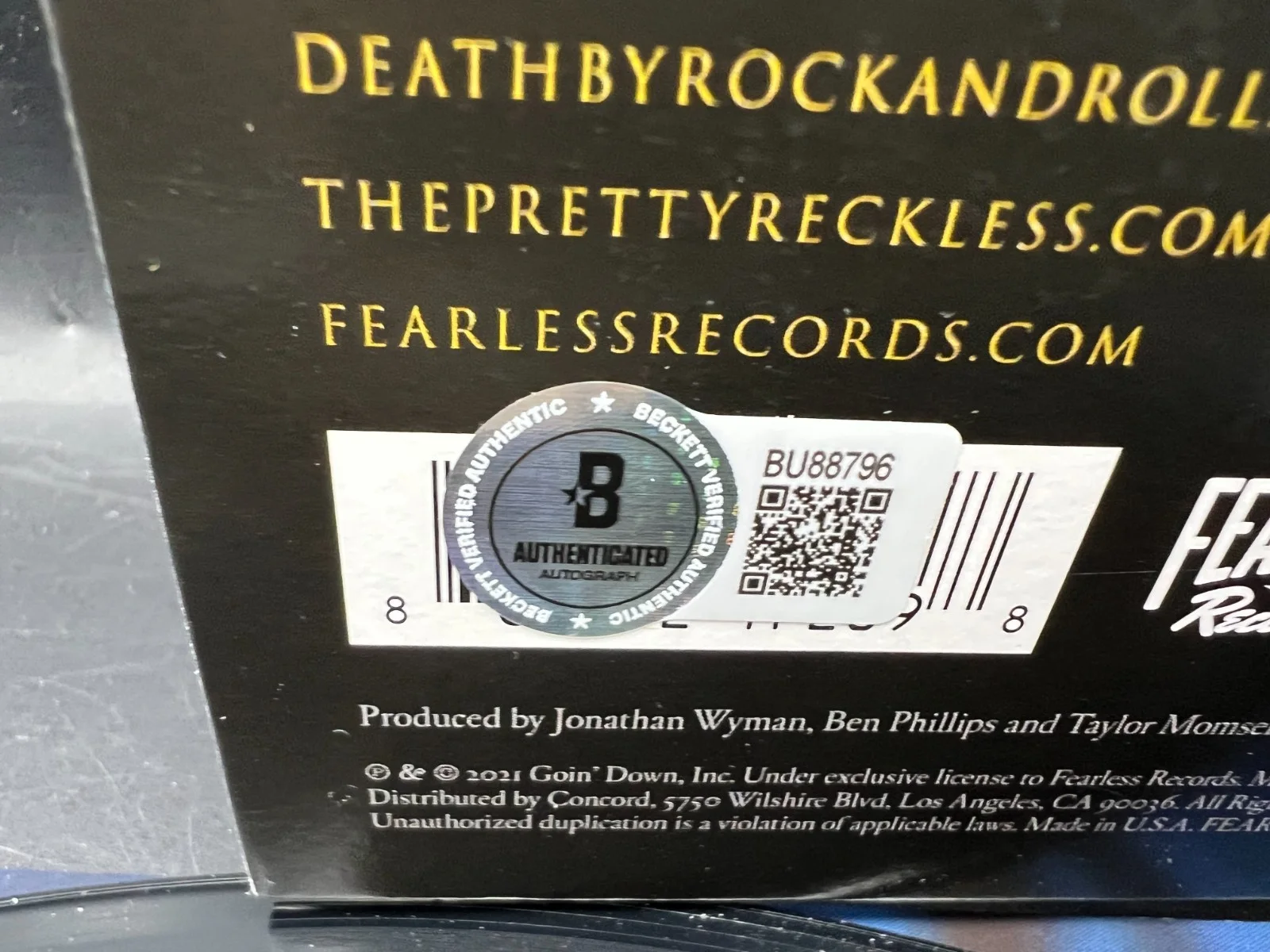 Taylor Momsen Signed PRETTY RECKLESS DEATH BY ROCK ROLL Vinyl Album 2LP Beckett, изображение 5