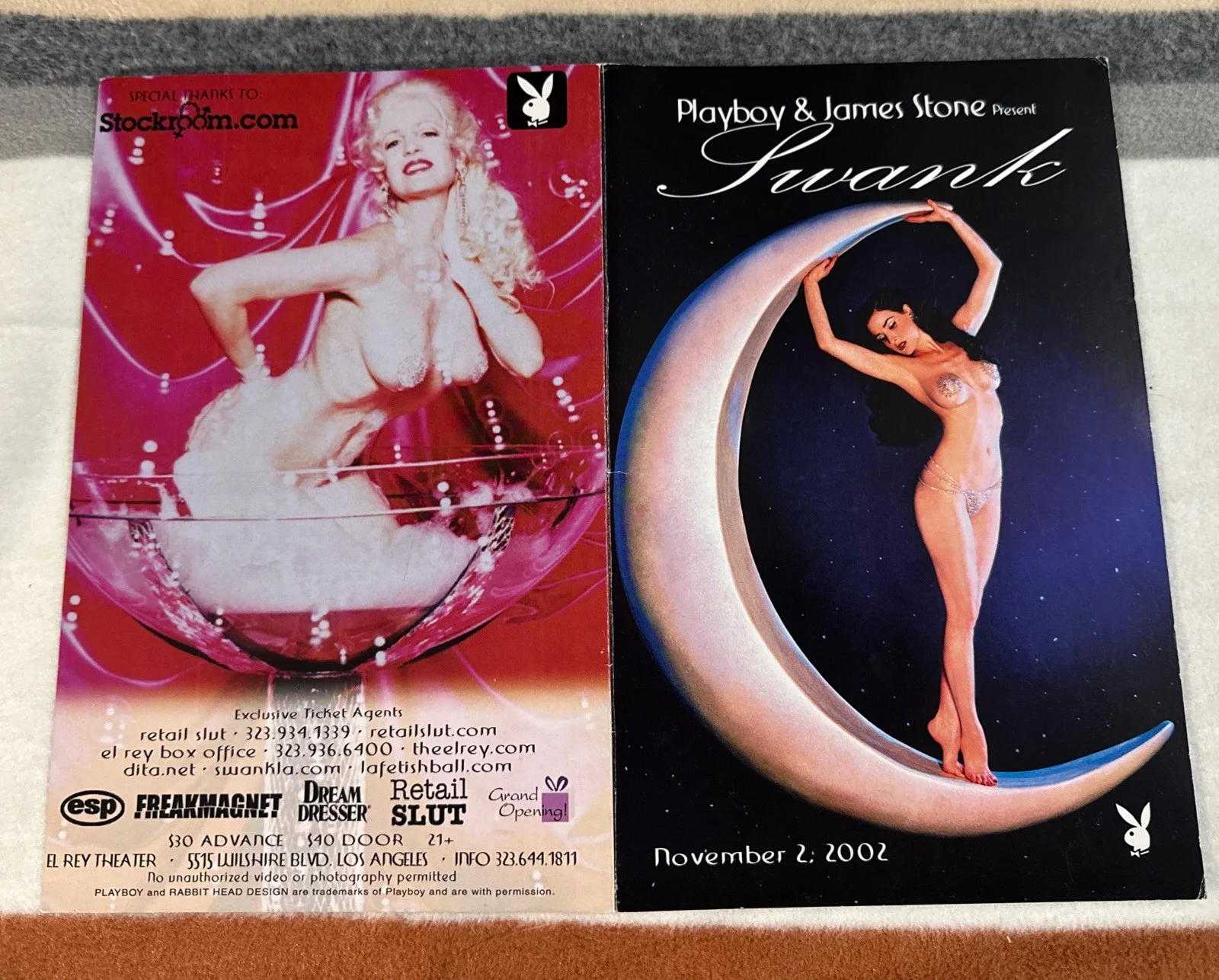 VTG Playboy Swank Burlesque Show Dita Von Teese 2002 Program Flyer! Rare!, image 2
