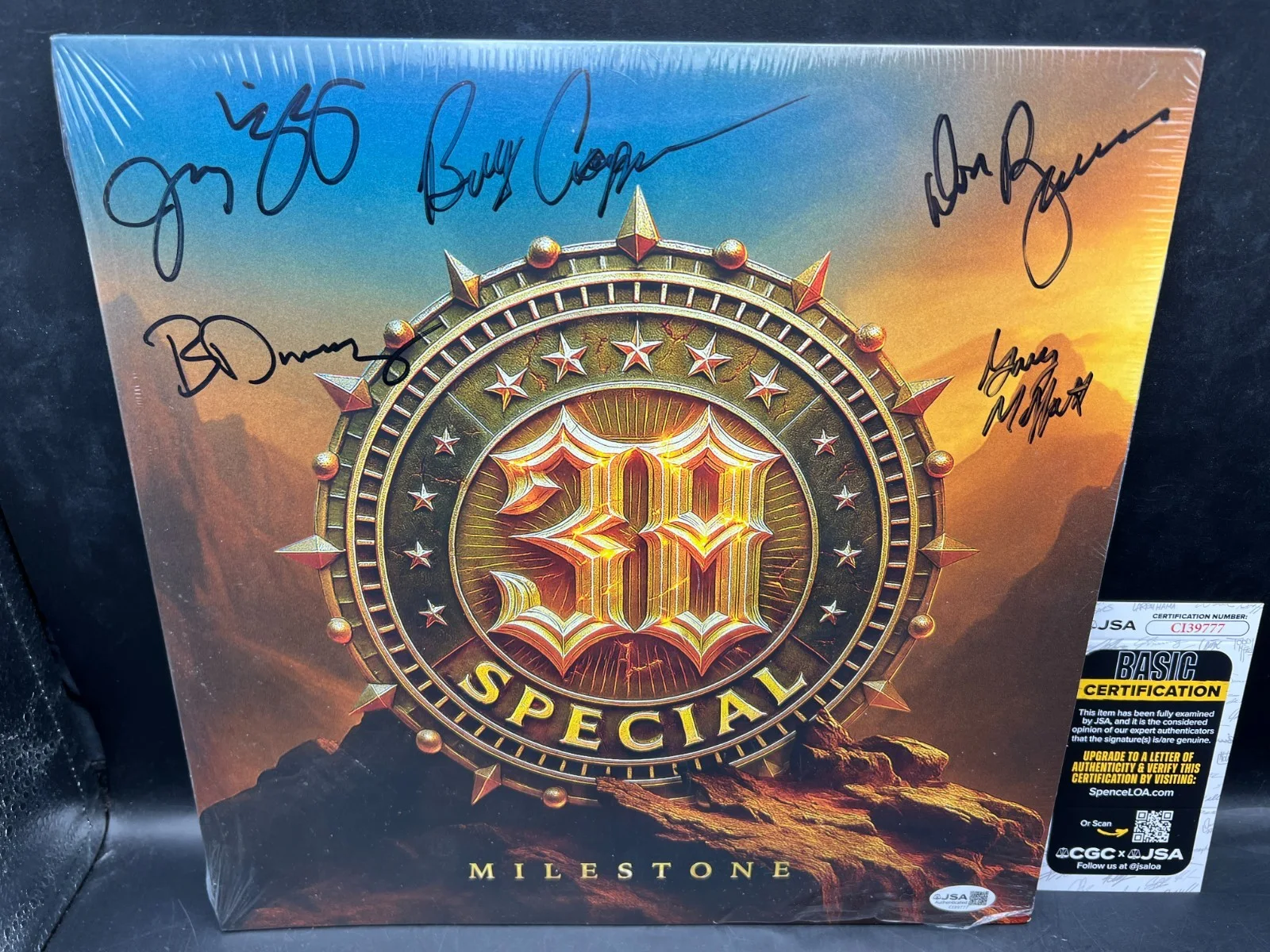 38 Special 5x Band-Signed Milestone Vinyl Album NEW SEALED JSA COA, image 2