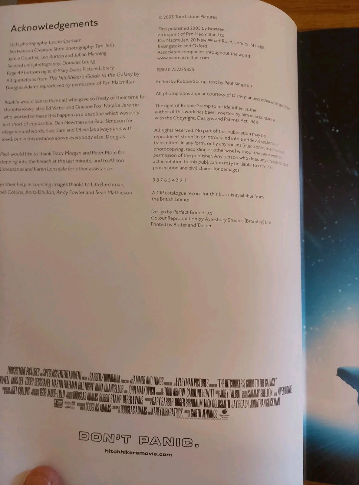 BOOK - The Making Of Hitchhikers Guide To The Galaxy Movie 2005 HB Douglas Adams, изображение 4