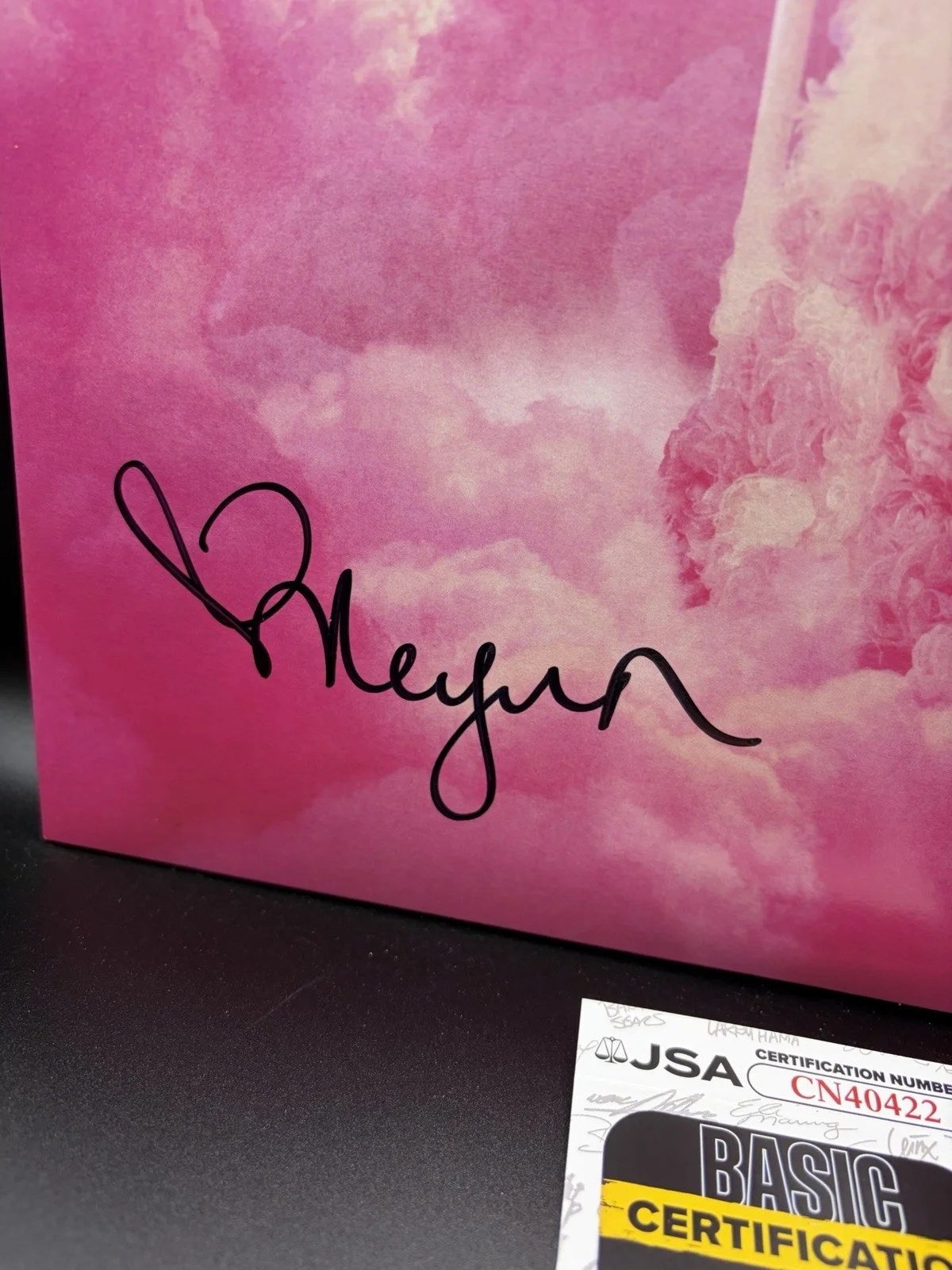 MEGAN MORONEY - Cloud 9: Megan's Signature Pink Signed Vinyl LP JSA COA, image 2