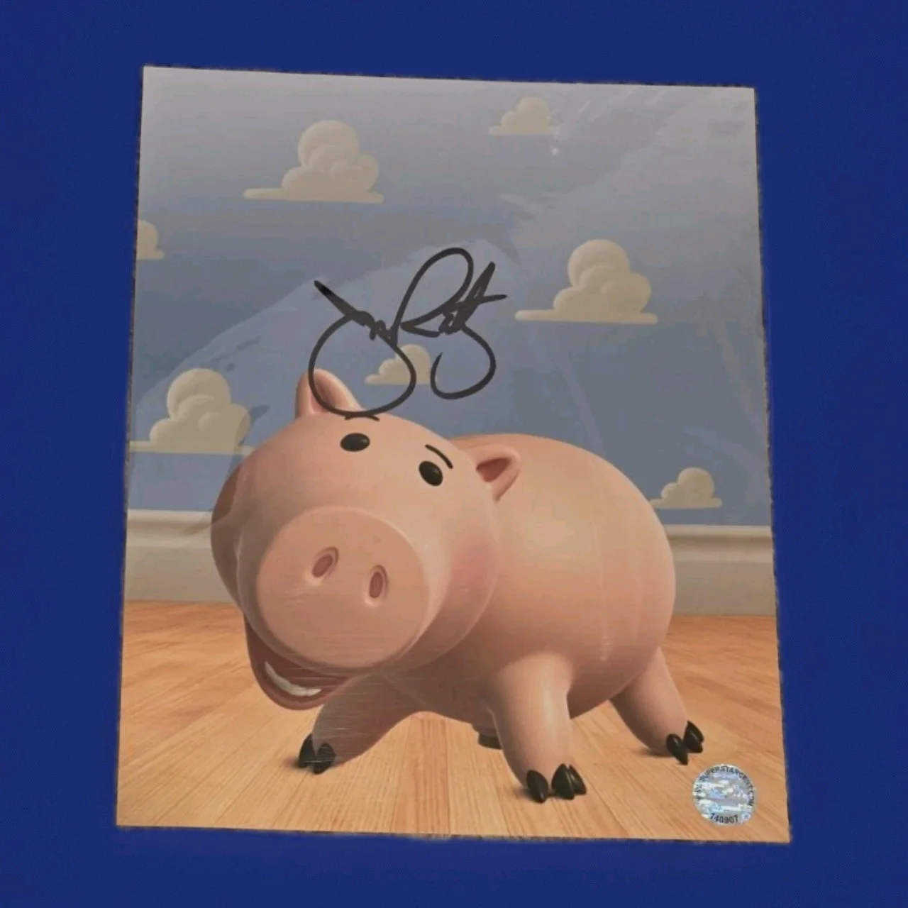 John Ratzenberger — JOHN RATZENBERGER SIGNED TOY STORY HAMM 8x10 PHOTO W/ COA