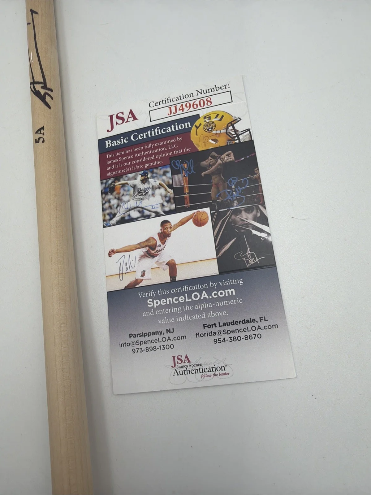 Five Finger Death Punch Jeremy Spencer Signed Drumstick JSA COA, image 2