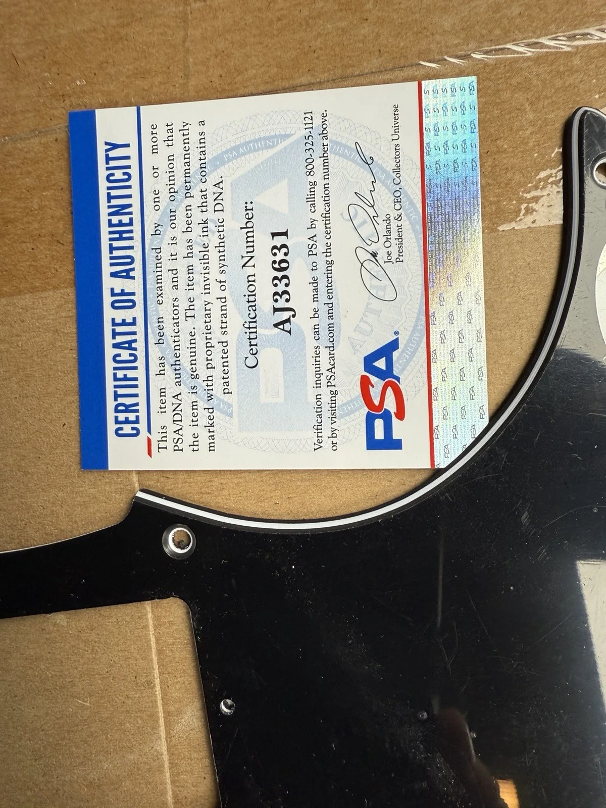 VINCE NEIL signed MOTLEY CRUE autographed ELECTRIC GUITAR ~ Pickguard PSA COA, image 4