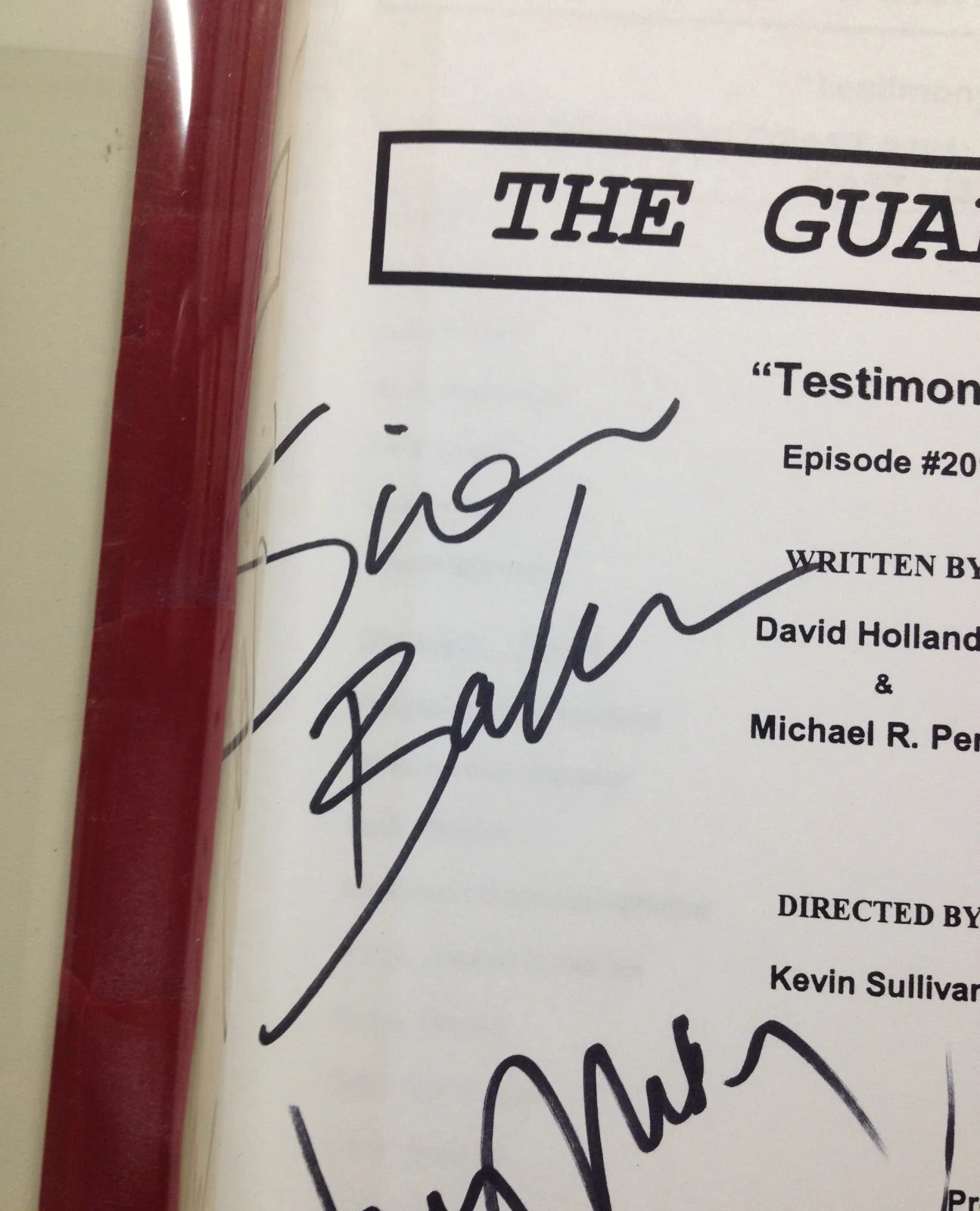 Dabney Coleman, Simon Baker, Alan Rosenberg, Raphael Sbarge — The Guardian Signed Script Autograph Dabney Coleman Baker Sbarge Rosenberg Moniz, image 3