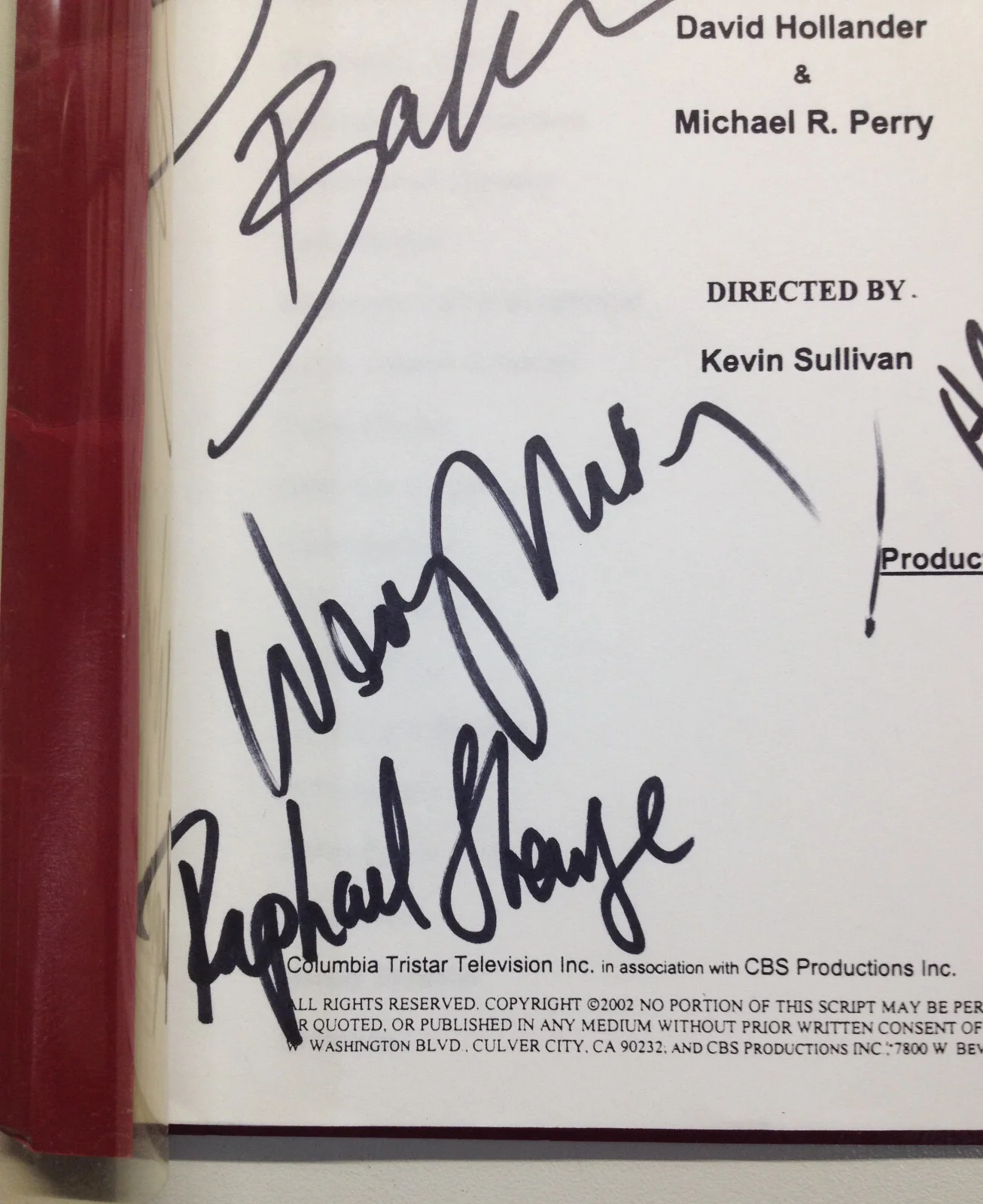 Dabney Coleman, Simon Baker, Alan Rosenberg, Raphael Sbarge — The Guardian Signed Script Autograph Dabney Coleman Baker Sbarge Rosenberg Moniz, image 4
