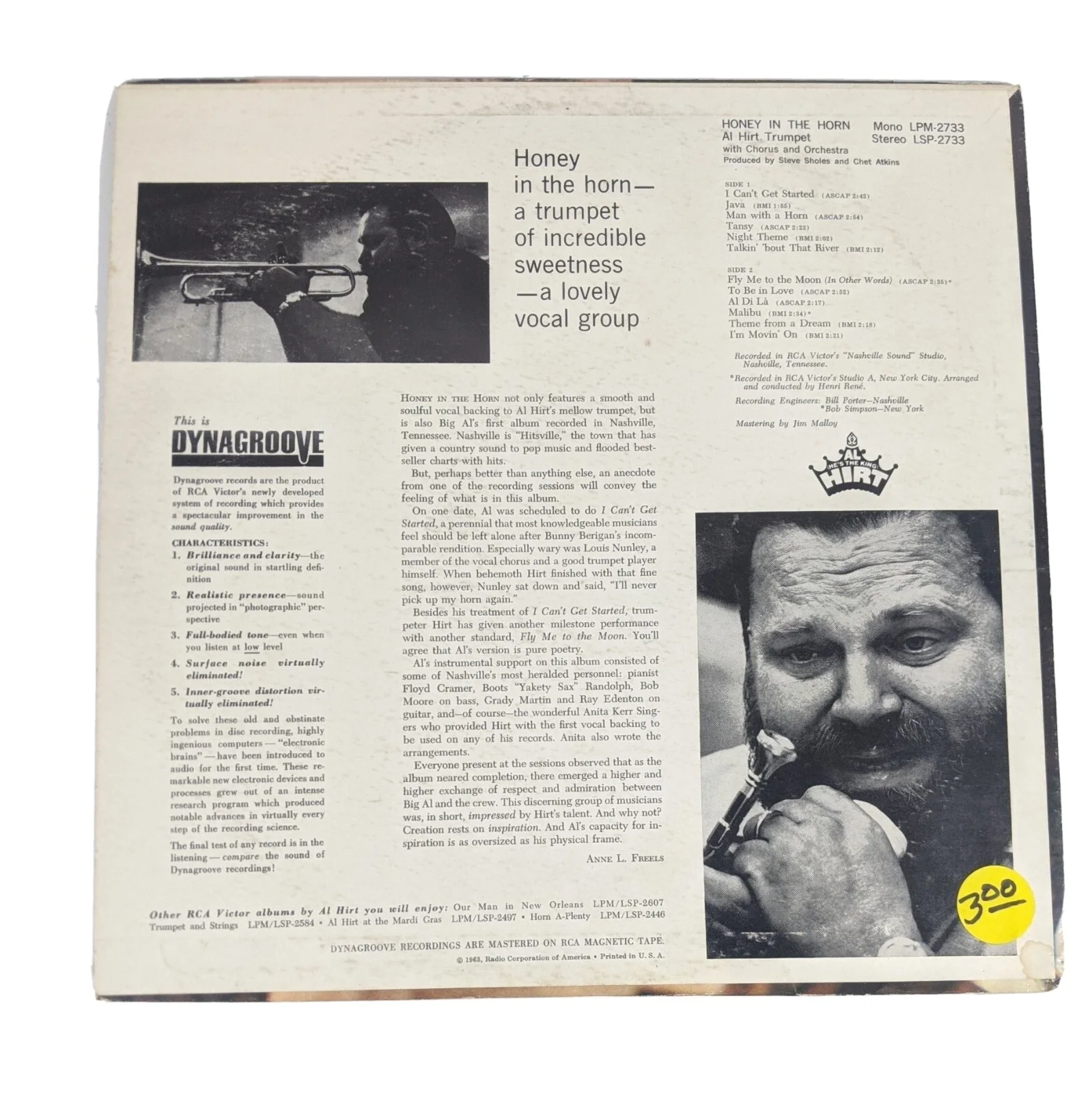 Jazz Trumpet Record Legend Al Hirt Honey in the Horn, image 2